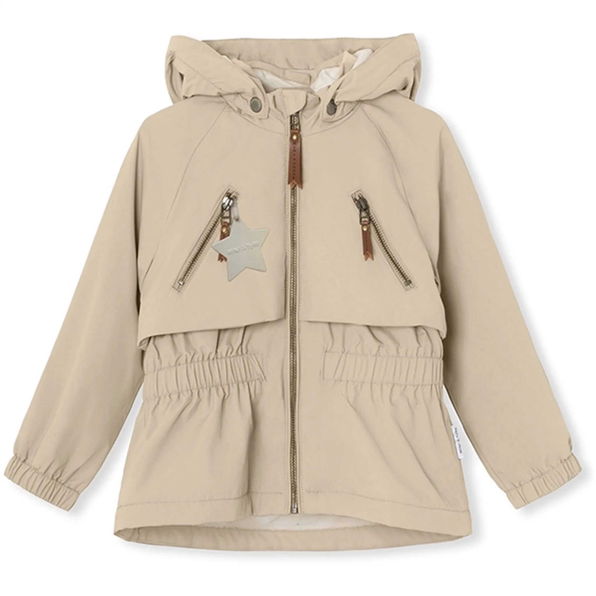 Eco Certified Textile Low Bulk High Warmth MINI A TURE ALGEA Spring Jacket w/Fleece Lining Sesame