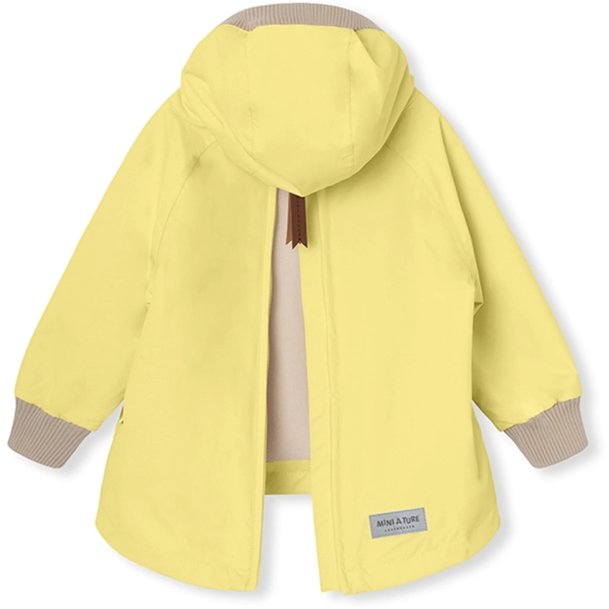 Kangaroo Pocket City Walking Style MINI A TURE BABYVITO Spring Anorak w/Fleece Lining Muted Lime
