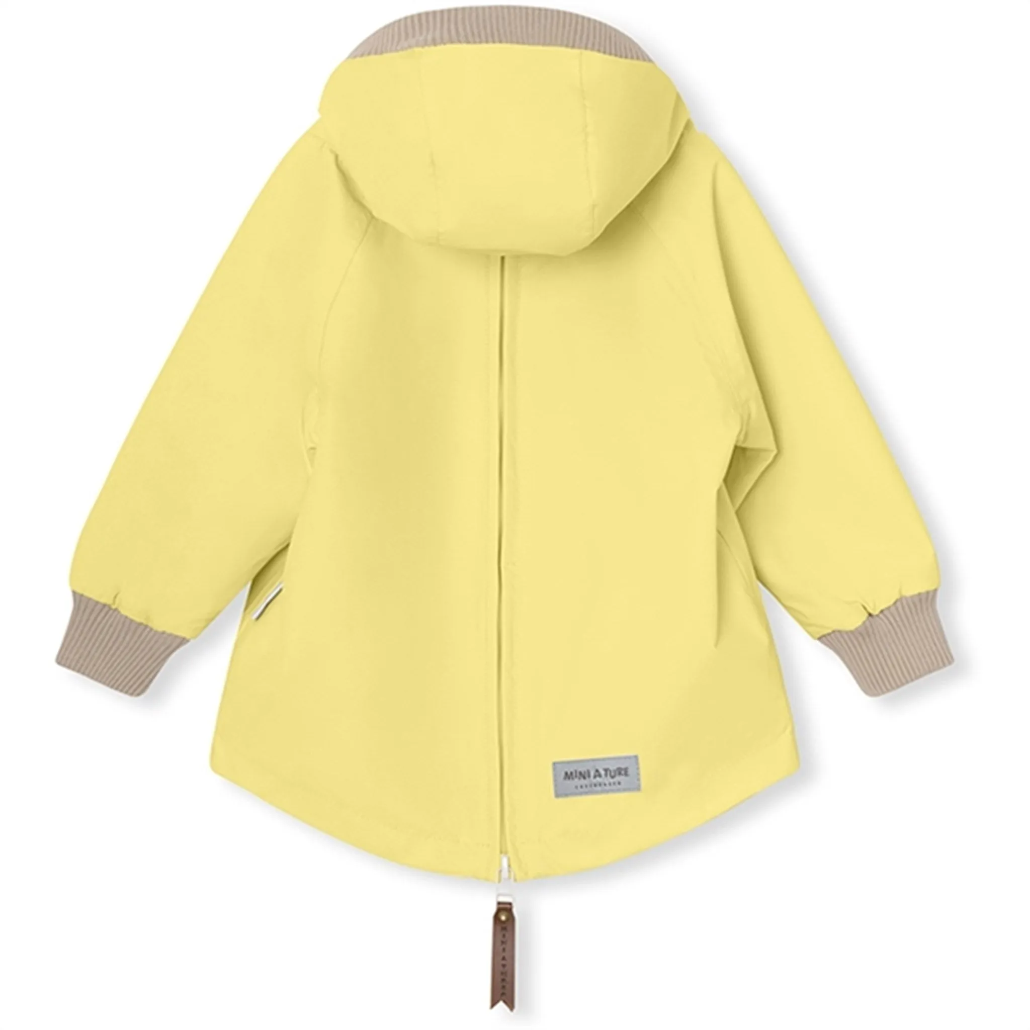 MINI A TURE BABYVITO Spring Anorak w/Fleece Lining Muted Lime Asymmetric Hemline
