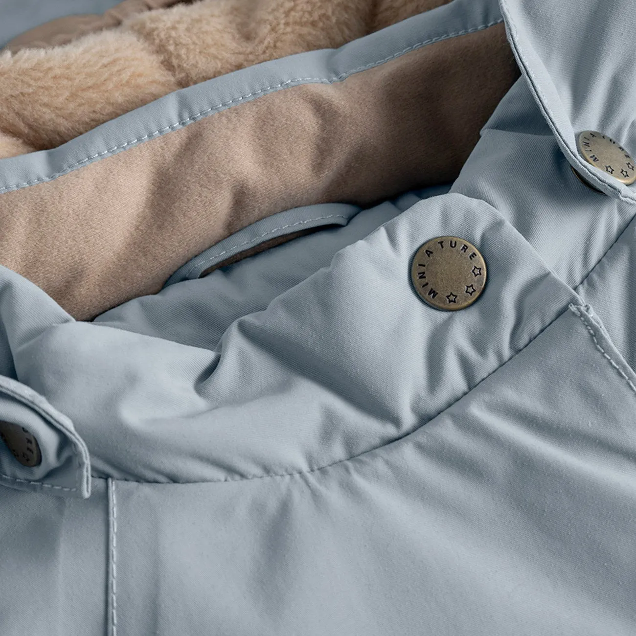 NonRestrictiveCut Mini A ture Citadel blue Wang Fleece Winter Jacket