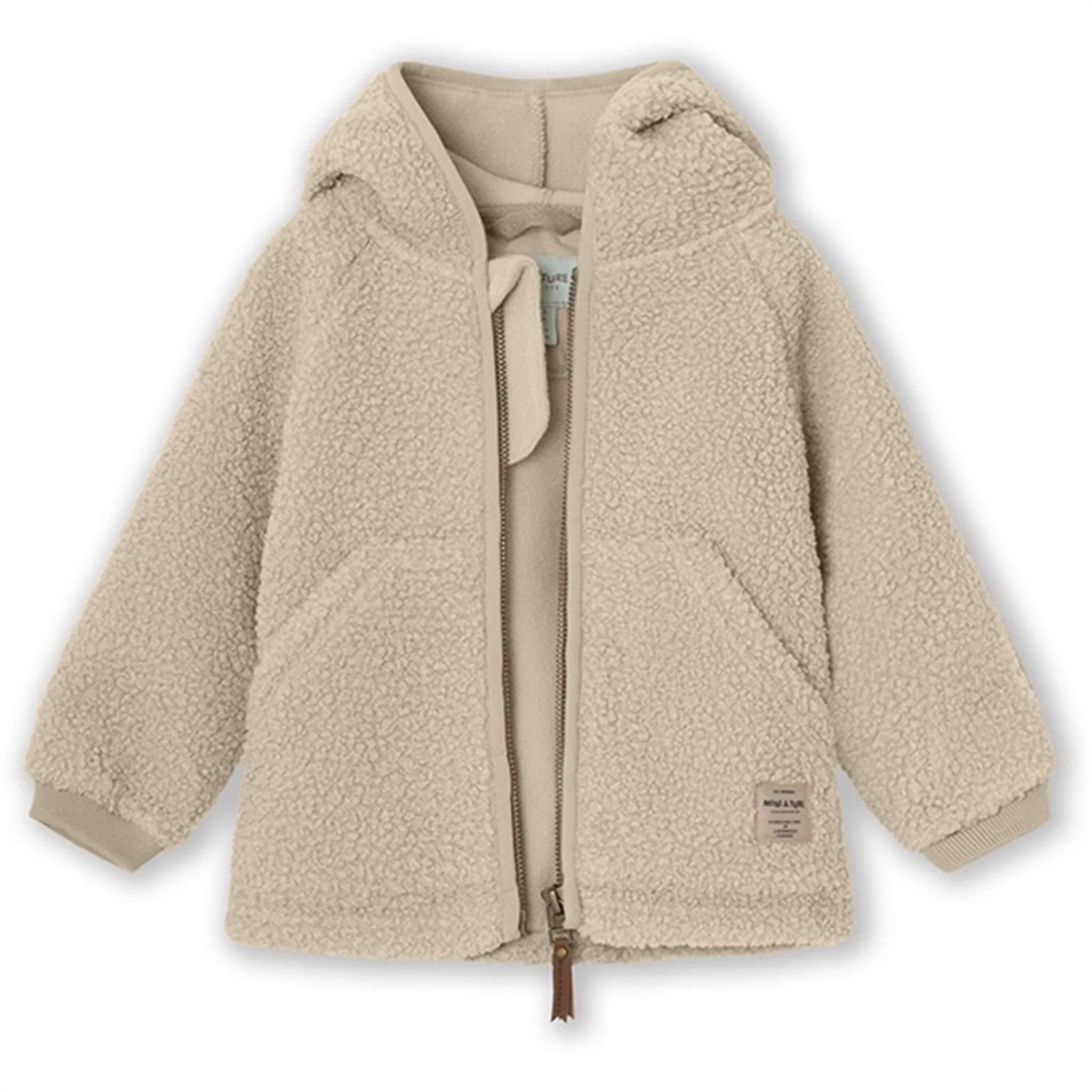 Versatile Layering MINI A TURE LIFF Teddy Fleece Jacket Sesame
