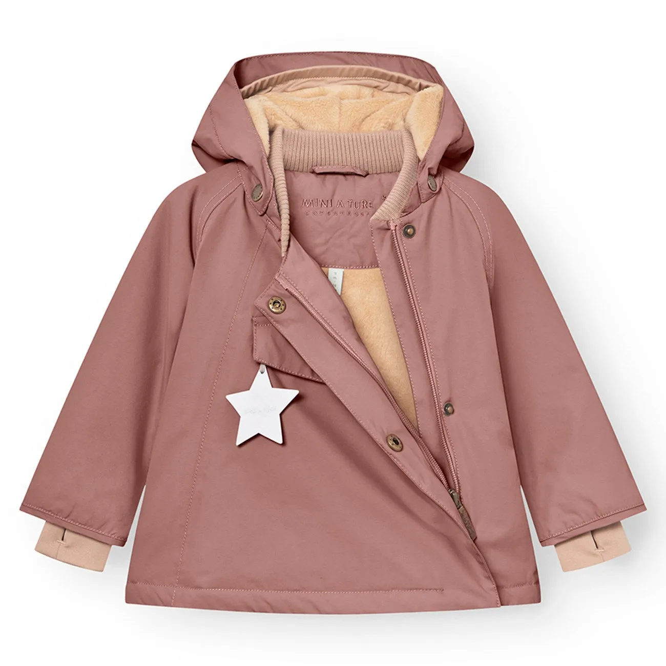 Moisture Wicking Layer Mini A ture Light plum Wang Fleece Winter Jacket
