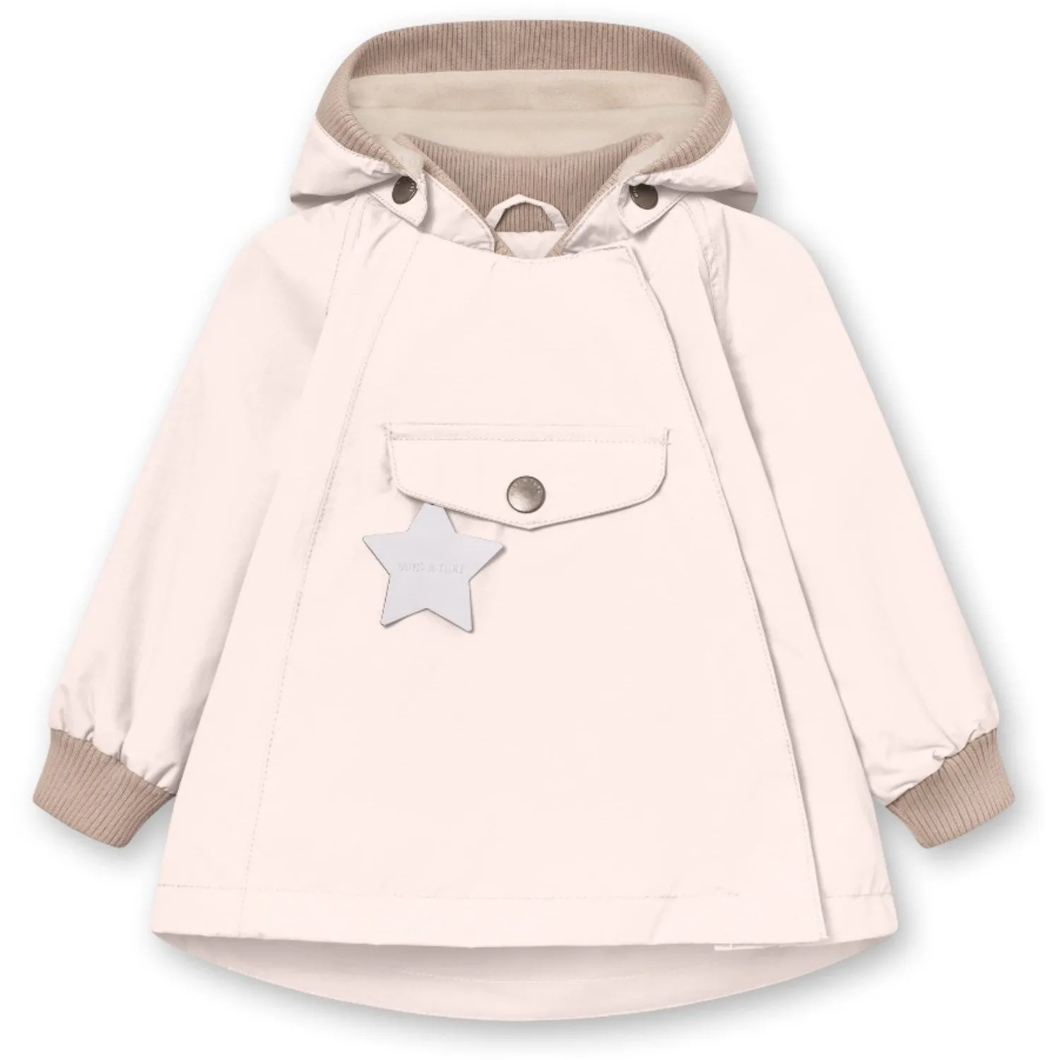 Bonded Edge Finish Mini A ture Silver Peony Wai Fleece Lined Spring Jacket. GRS