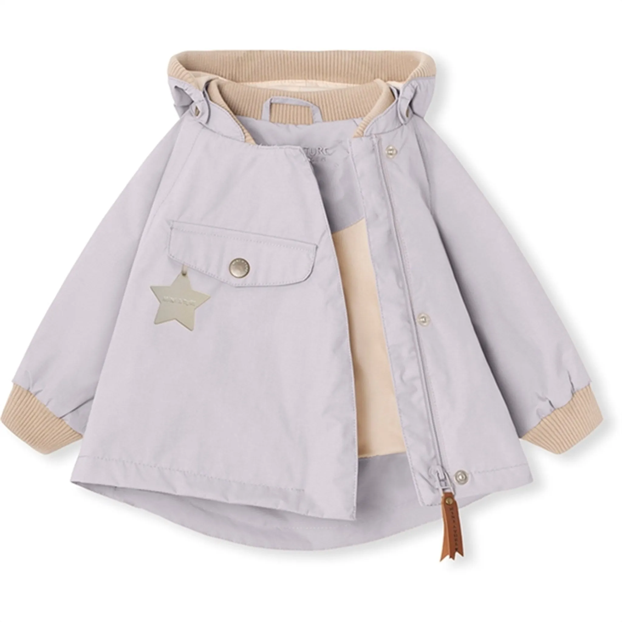MINI A TURE WAI Spring Jacket Purple Raindrops Quick Wear Fit