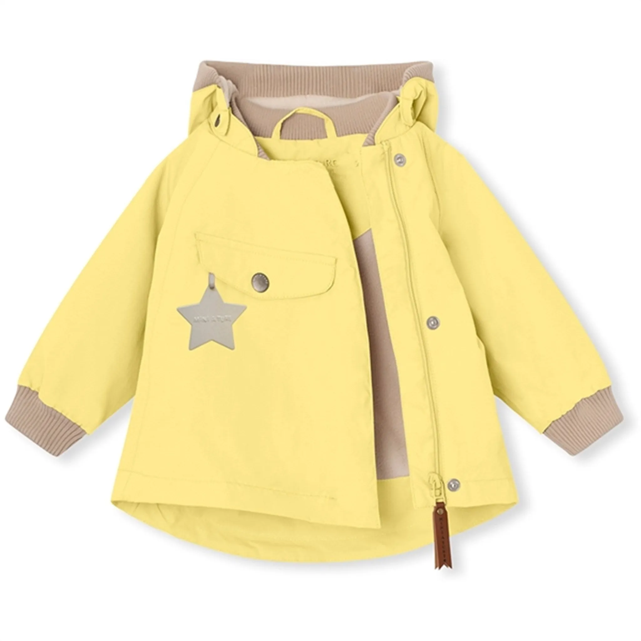 MINI A TURE WAI Spring Jacket w/Fleece Lining Muted Lime Lined Pockets