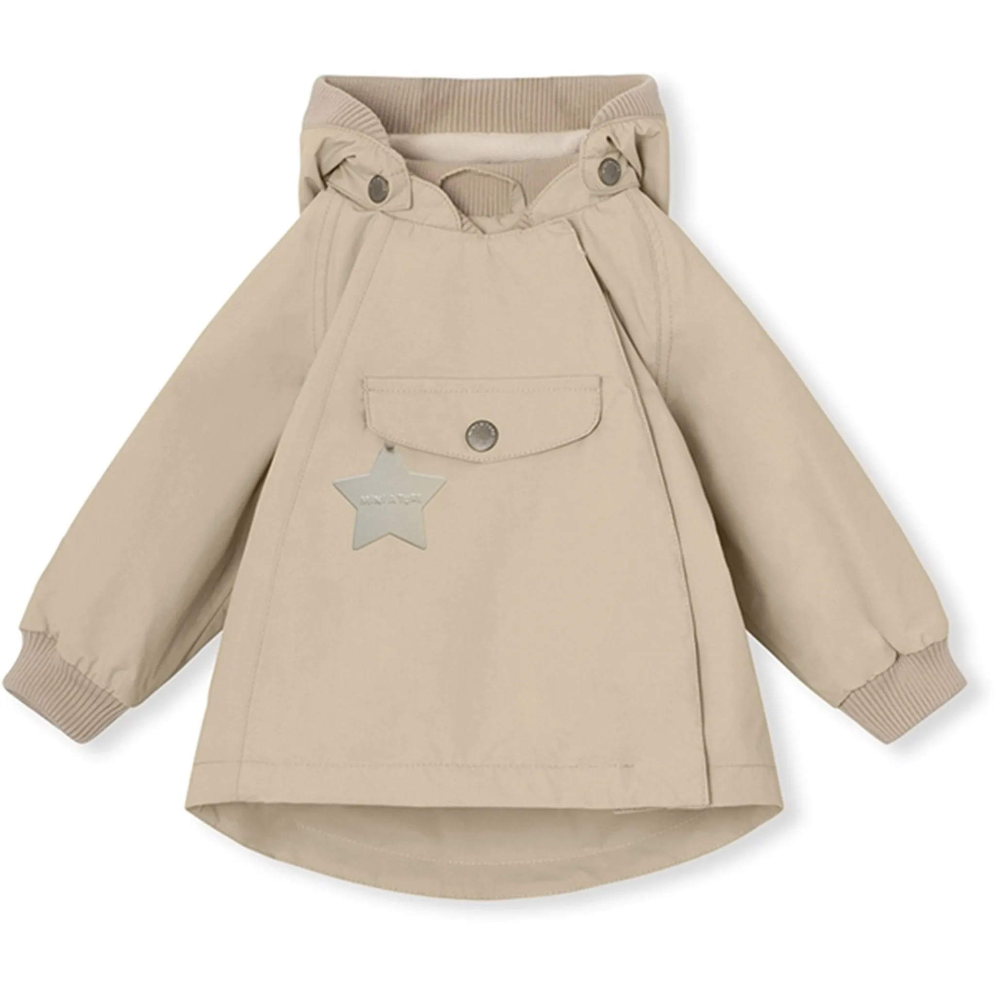 MINI A TURE WAI Spring Jacket w/Fleece Lining Sesame Reinforced Hems