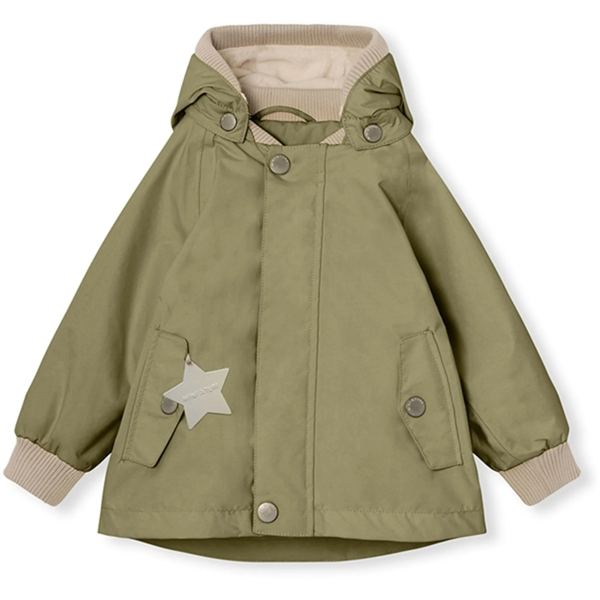 MINI A TURE WALLY Spring Jacket w/Fleece Lining Aloe Green Long Length