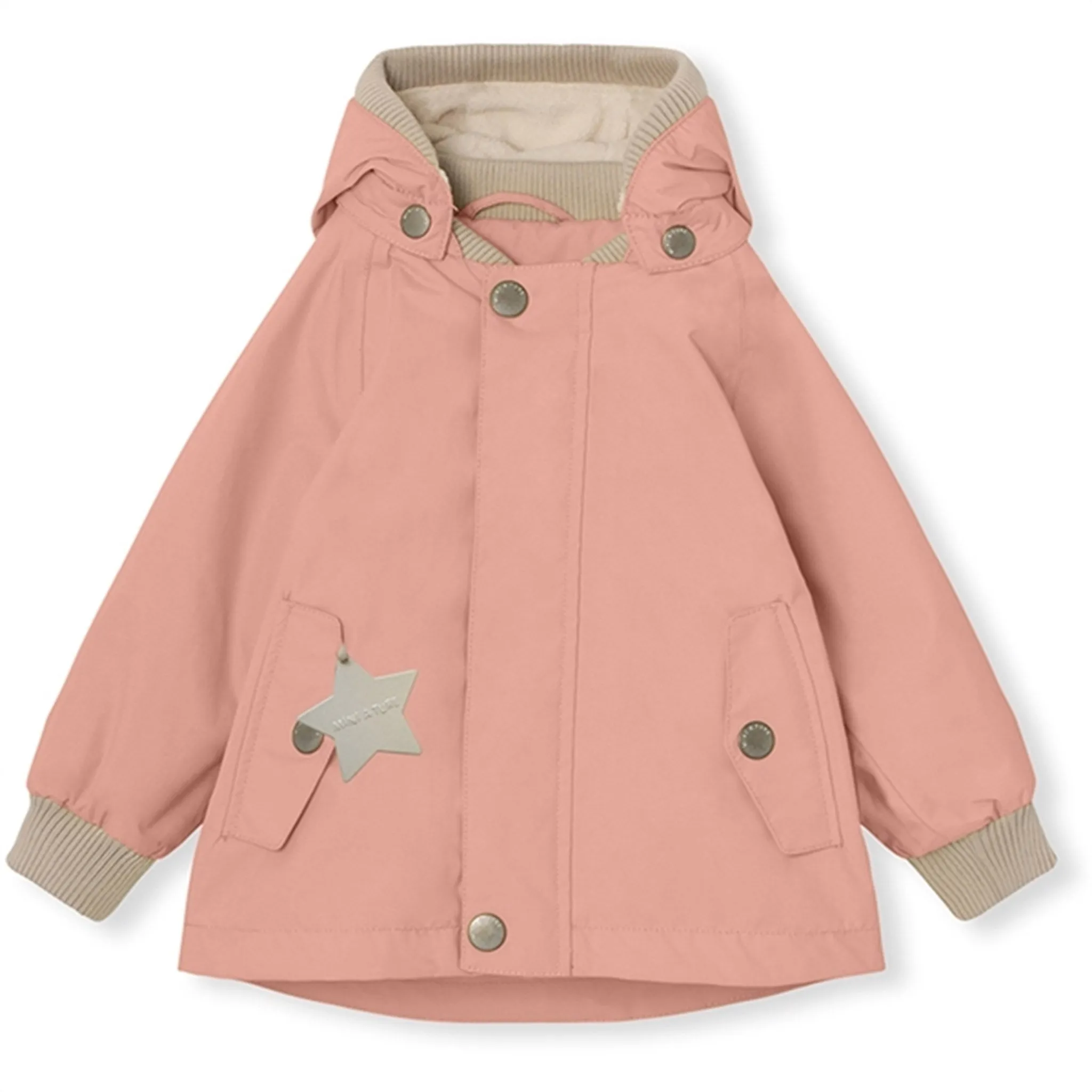 MINI A TURE WALLY Spring Jacket w/Fleece Lining Rosette Rose Layered Look