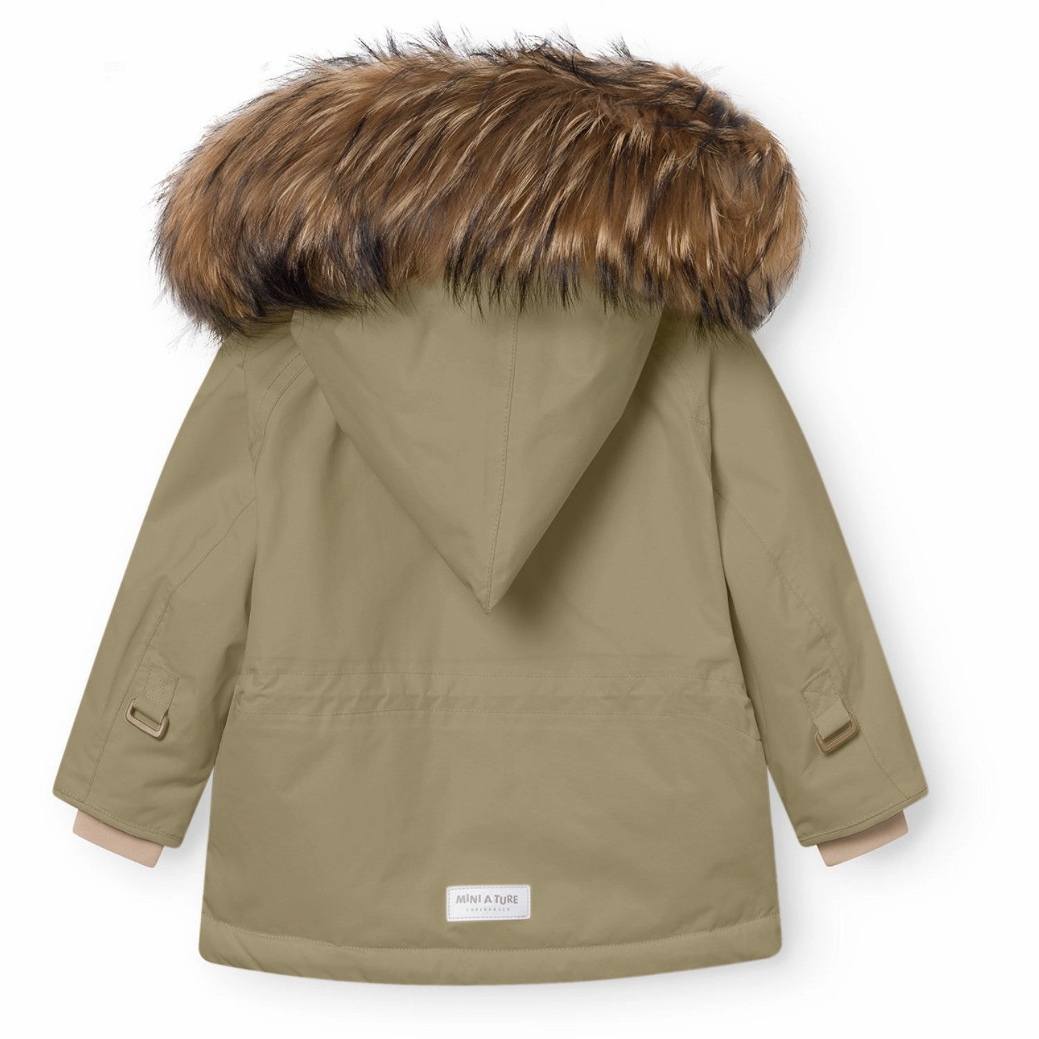 Mini A ture Aloe Green Matwang Fleece Lined Winter Jacket Fur. GRS Waterproof Zipper Closure