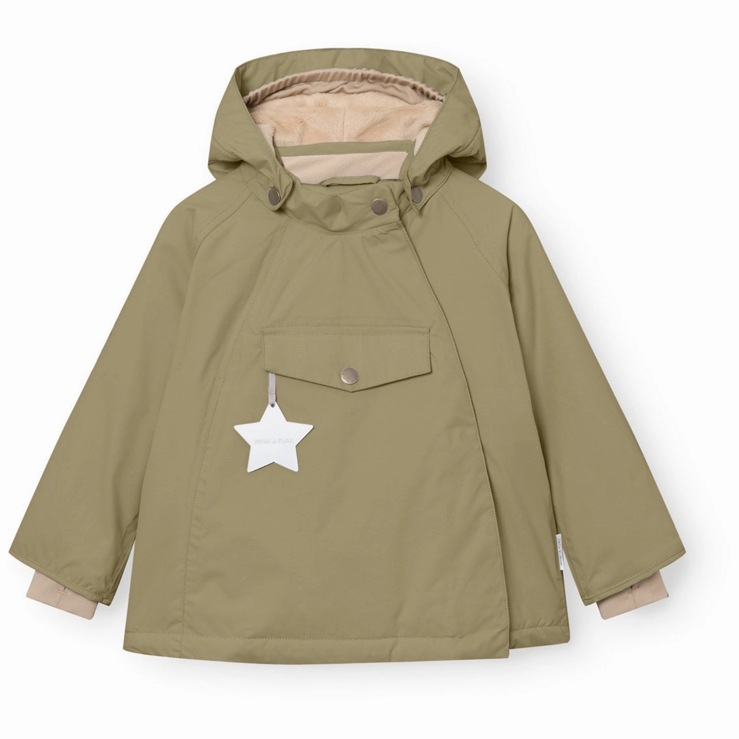 Mini A ture Aloe Green Matwang Fleece Lined Winter Jacket. GRS Casual Comfy Layer Non Bulky Profile