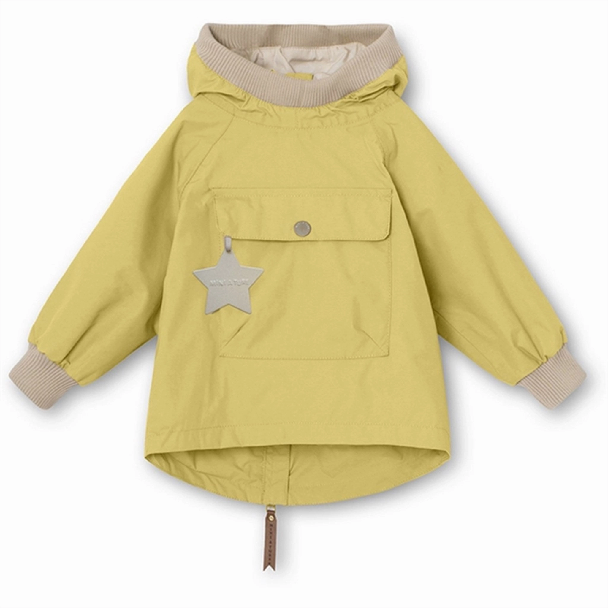 MINI A TURE Baby Vito Spring Anorak Dusky Citron Moisture Wicking Finish Wind Shield
