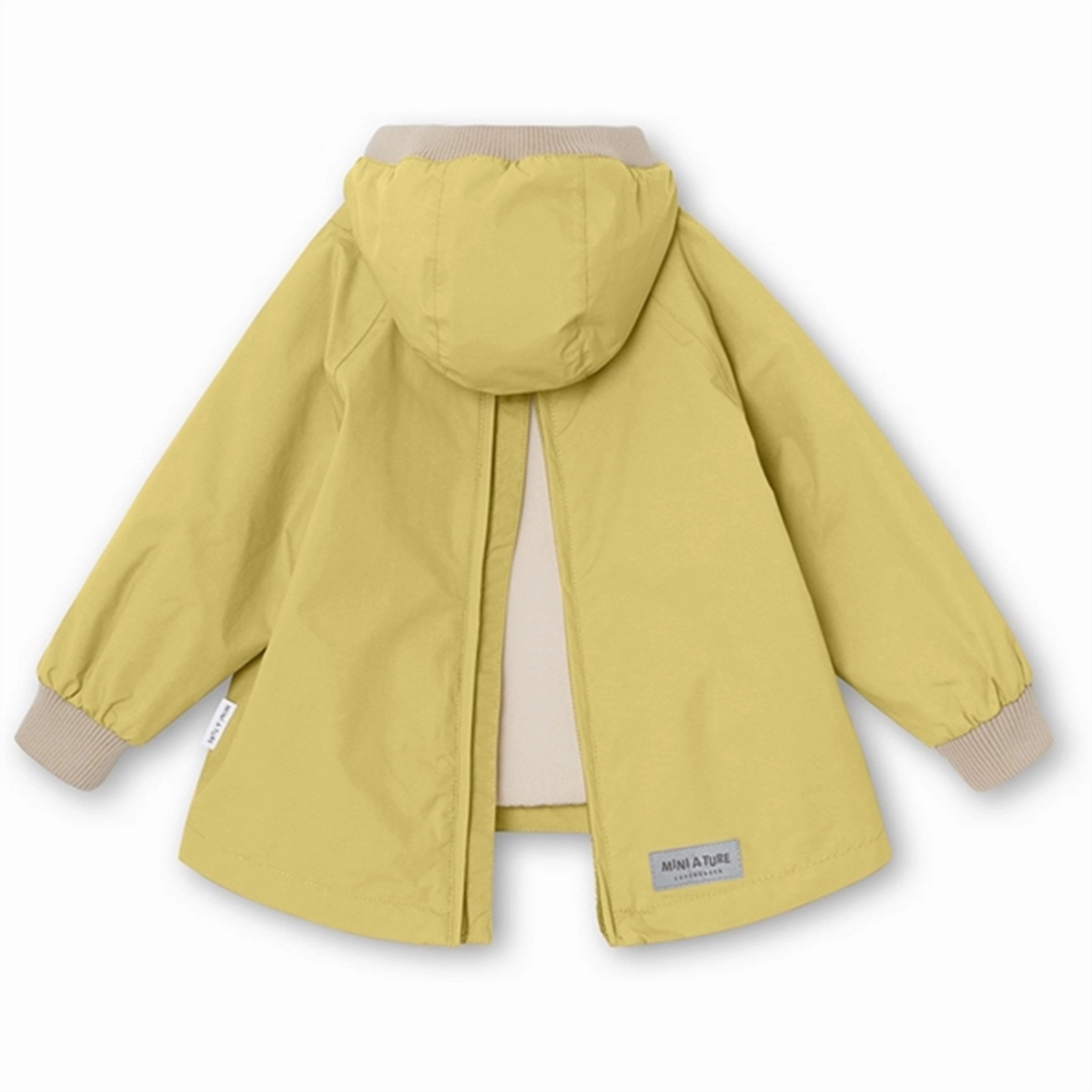 MINI A TURE Baby Vito Spring Anorak m/Fleece Lining Dusky Citron Subtle Layers