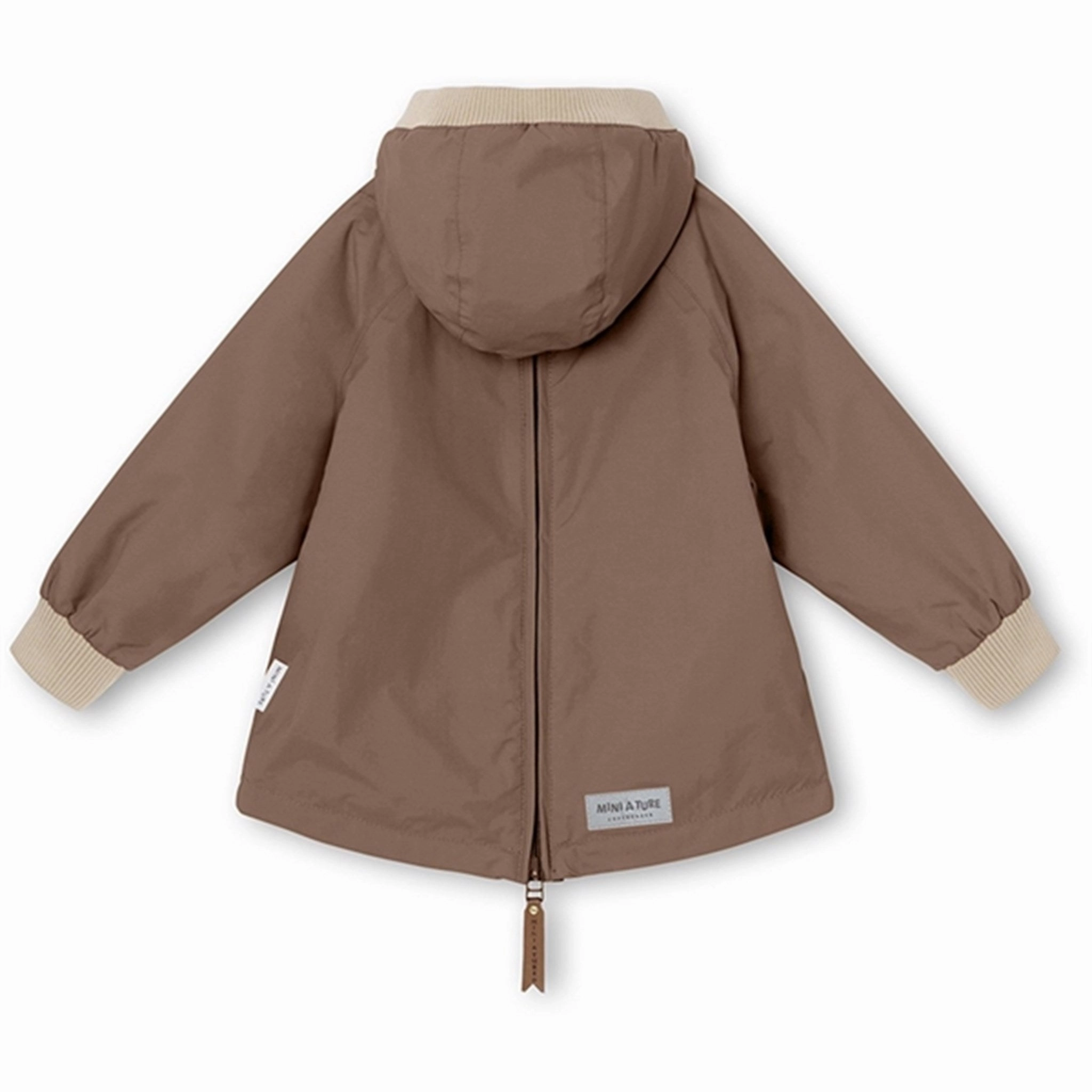 MINI A TURE Baby Vito Spring Anorak w/Fleece Lining Brownie Soft touch finish