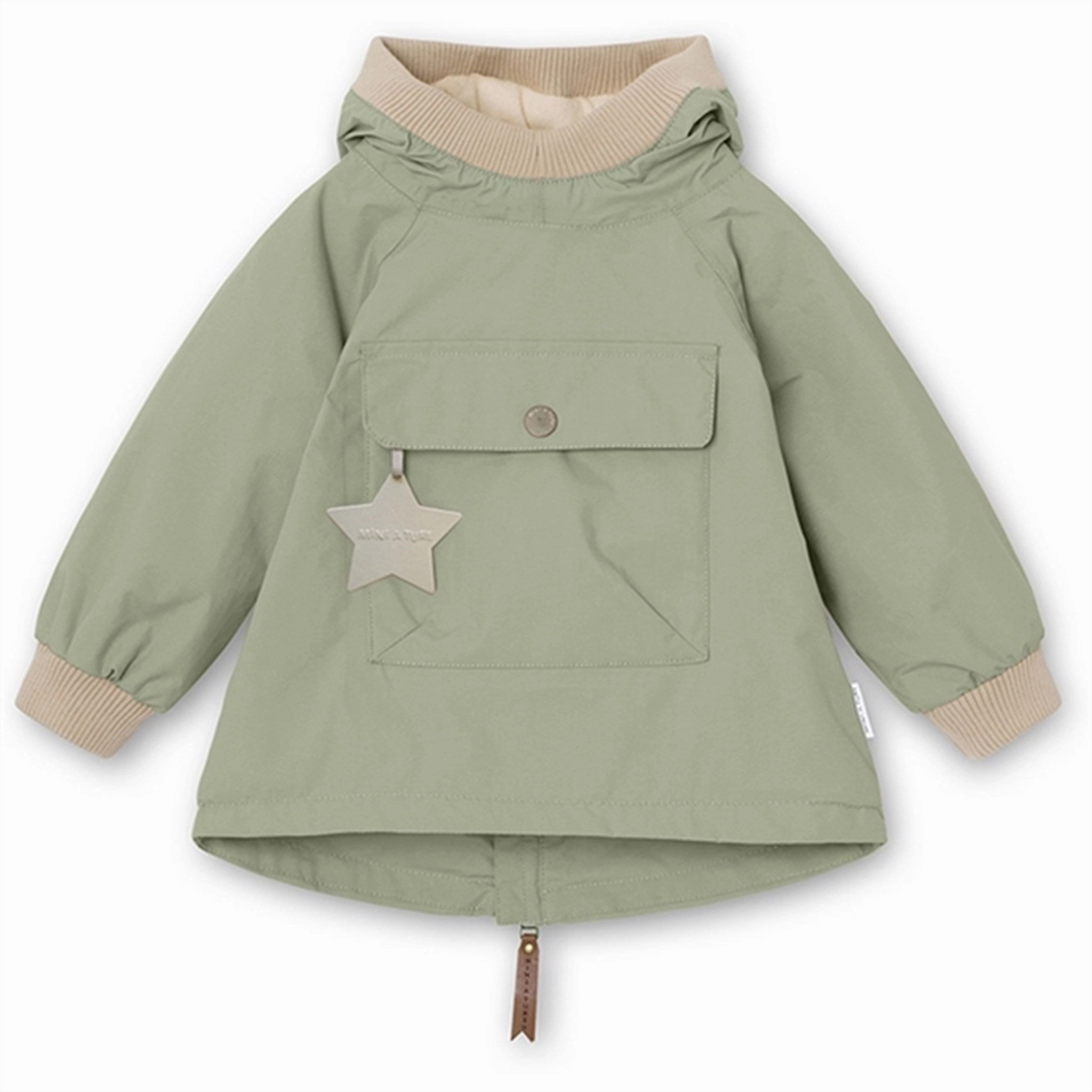MINI A TURE Baby Vito Spring Anorak w/Fleece Lining Desert Sage Travel Fit