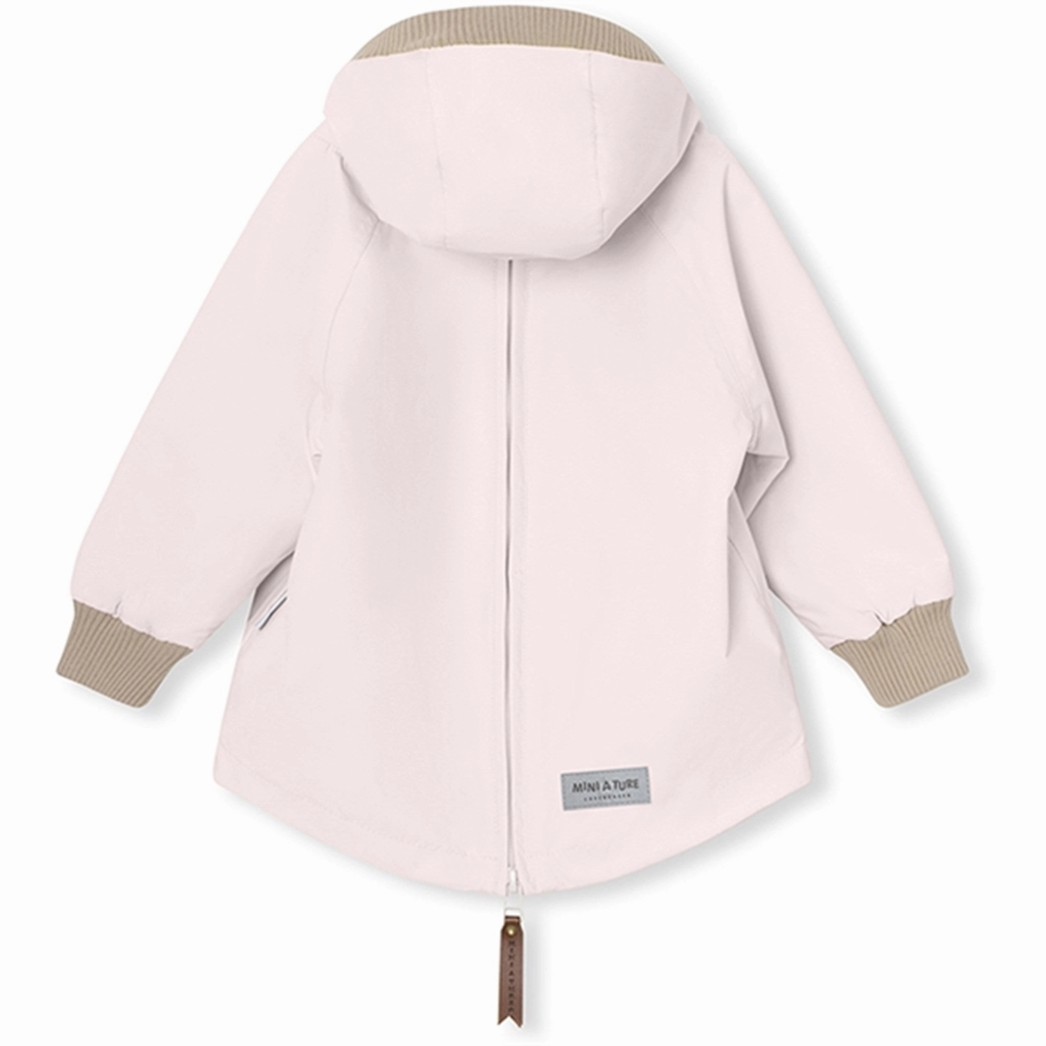 Noise Reduciting Fabric MINI A TURE BABYVITO Spring Anorak w/Fleece Lining Mauve Chalk