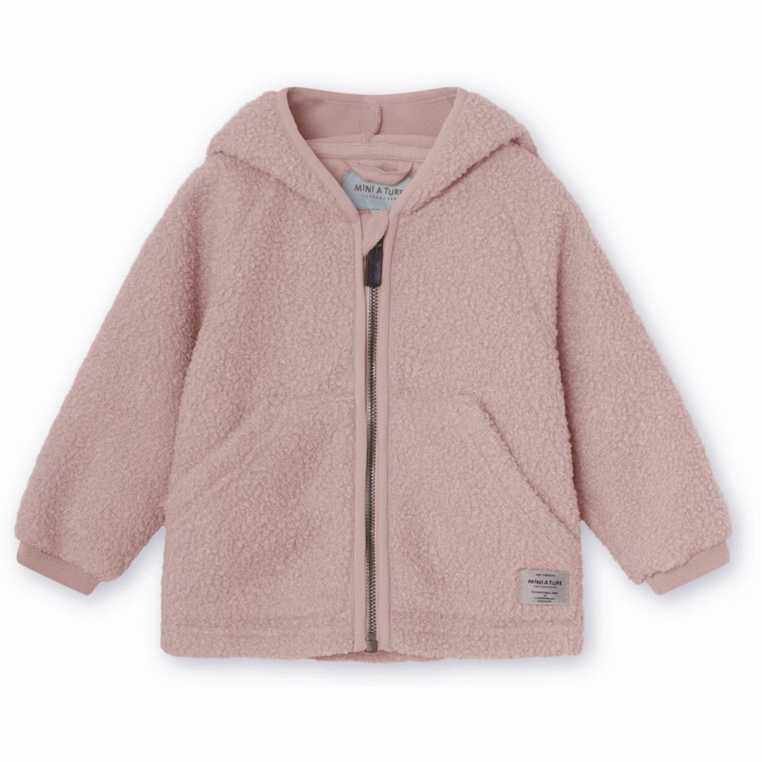 retro look MultiPocketStyle Mini A ture Cloudy Rose Liff Teddyfleece Jacket. GRS