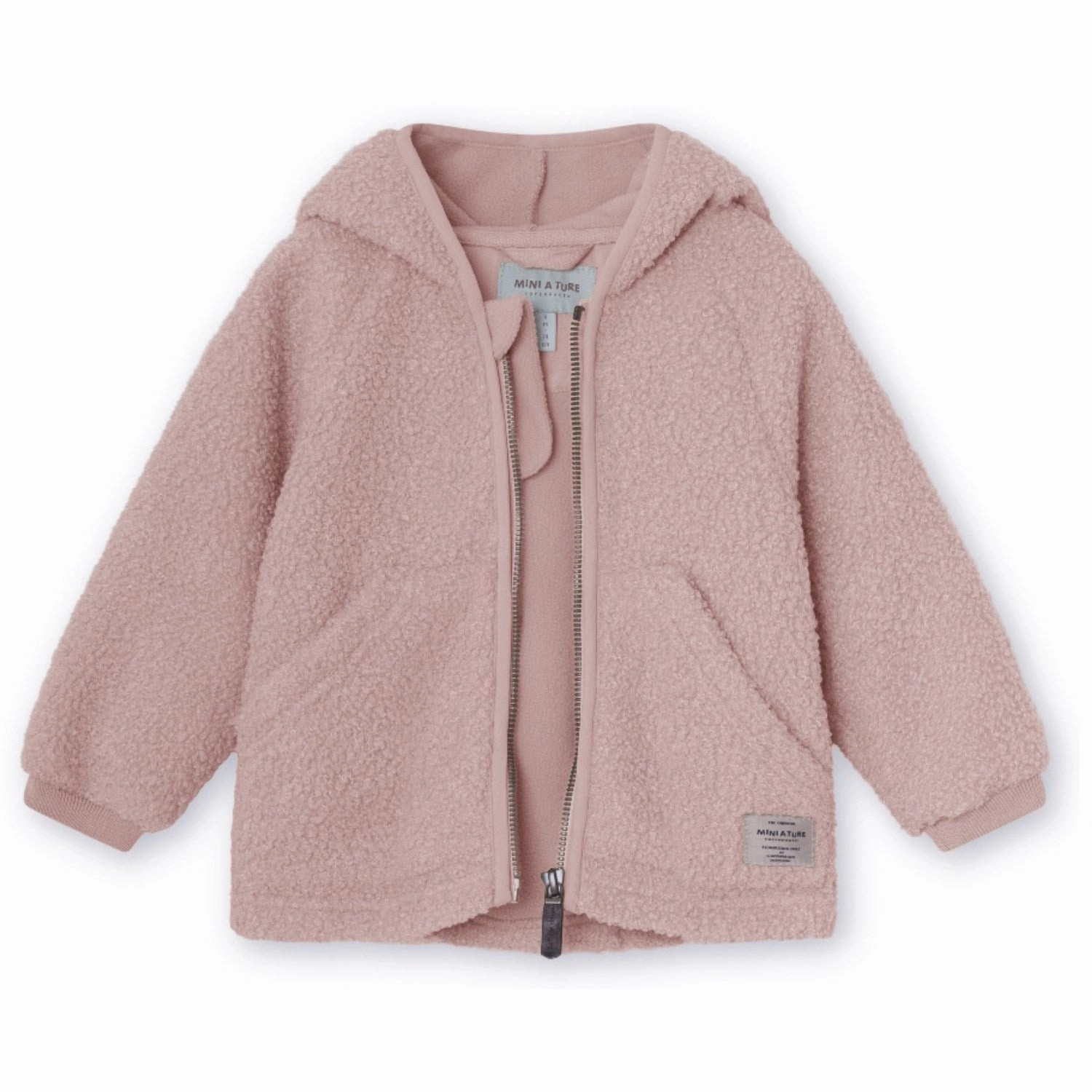 MultiPocketStyle Simple Urban Layer Mini A ture Cloudy Rose Liff Teddyfleece Jacket. GRS