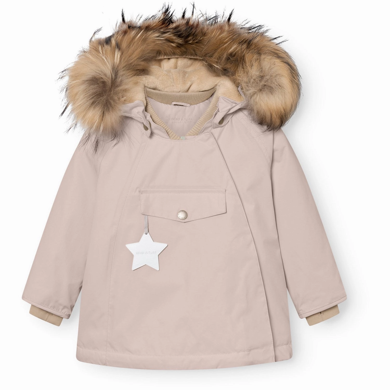 Warmth Without Bulk Mini A ture Cloudy Rose Matwang Fleece Lined Winter Jacket Fur. GRS