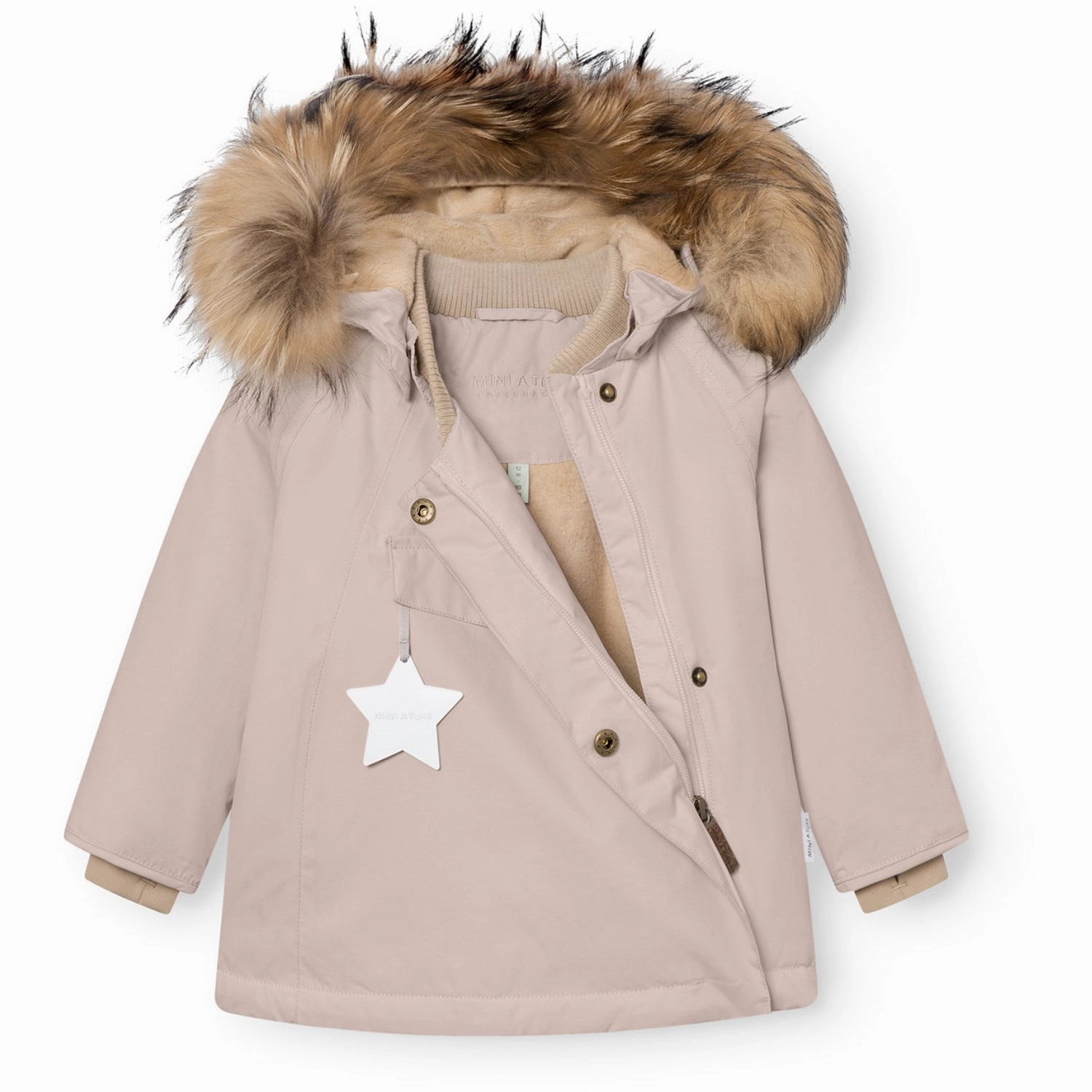 Mini A ture Cloudy Rose Matwang Fleece Lined Winter Jacket Fur. GRS Light Travel Piece Noise Free Movement
