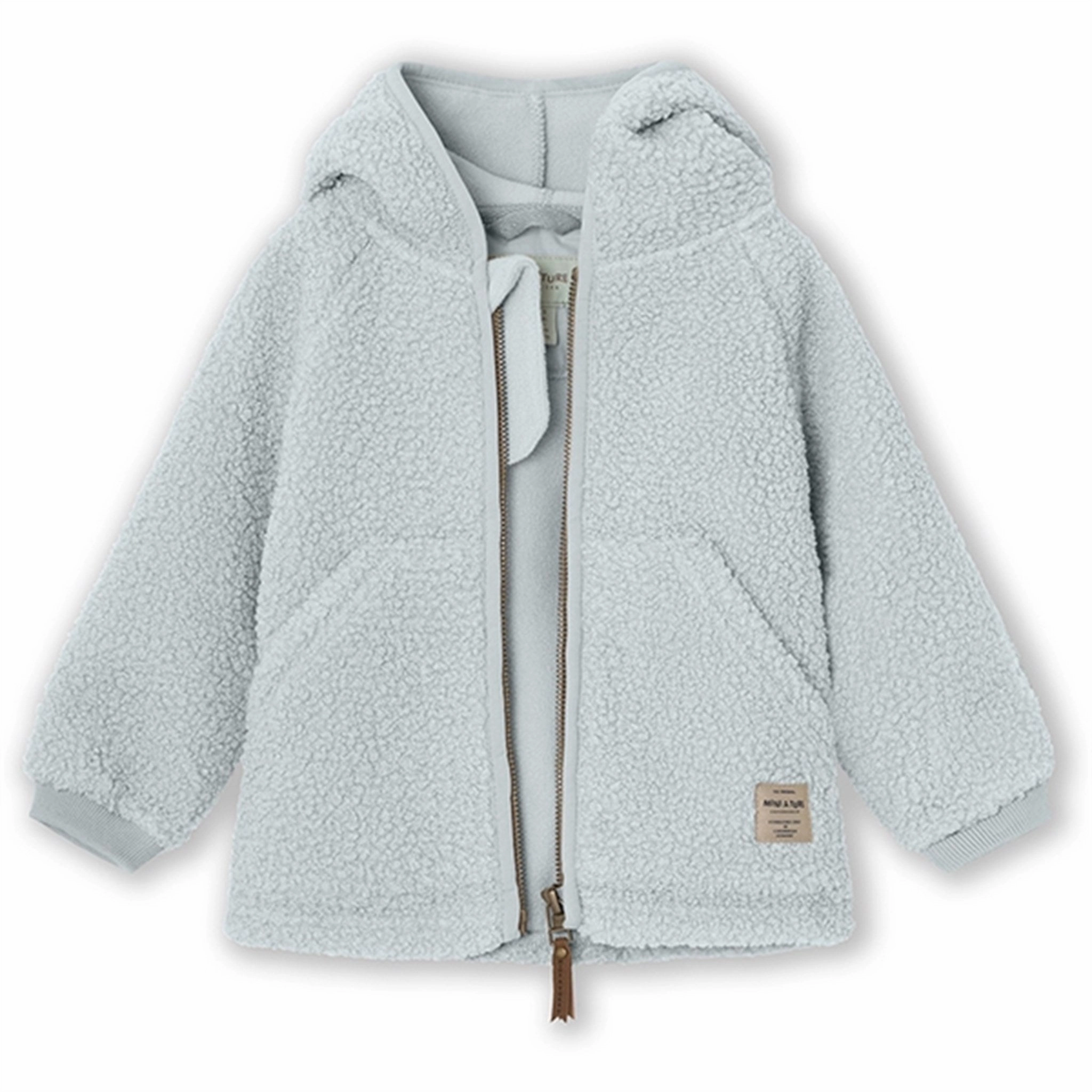 Stylish Daily Fit MINI A TURE LIFF Teddy Fleece Jacket Pearl Blue