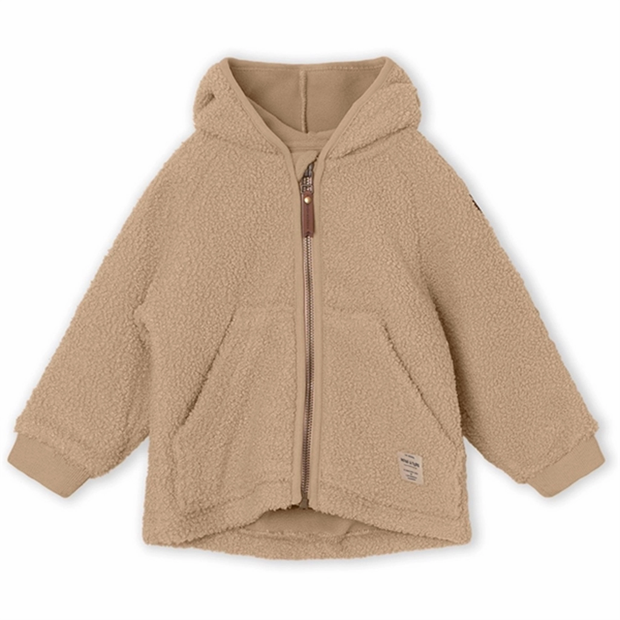 Travel Wardrobe Eco Friendly MINI A TURE Liff Teddy Fleece Jacket Savannah Tan
