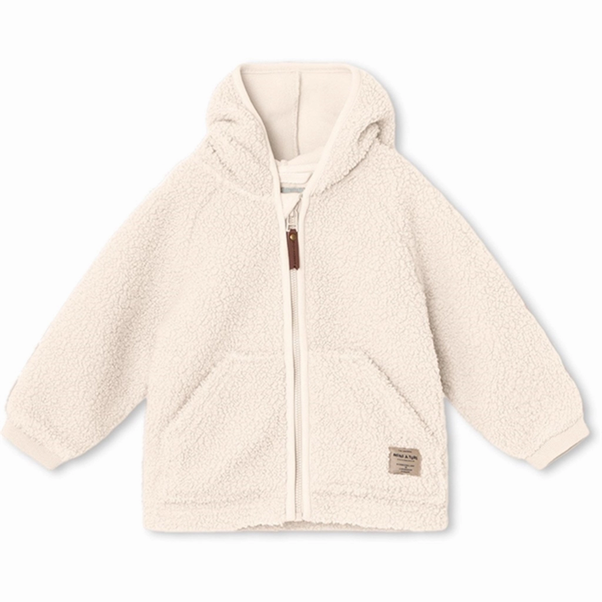 Multi Pocket Functionality MINI A TURE Liff Teddy Fleece Jacket White Swan