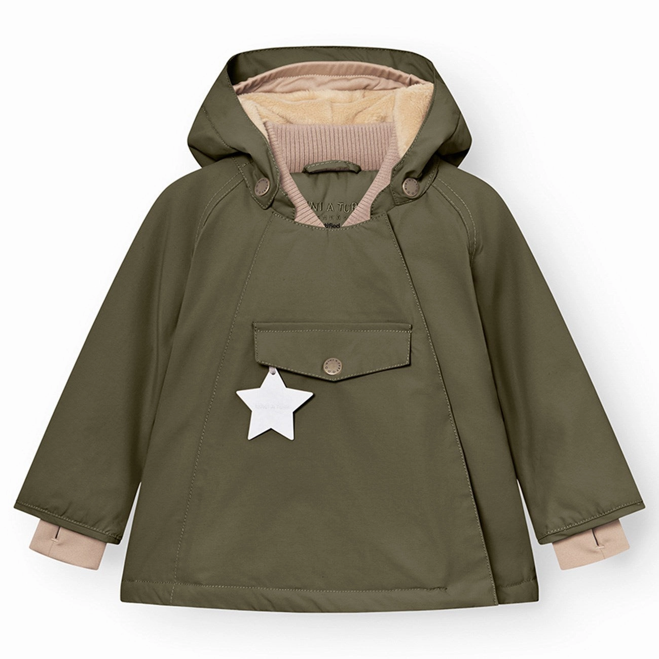 FlexibleFit Articulated Sleeves Mini A ture Olive night Wang Fleece Winter Jacket
