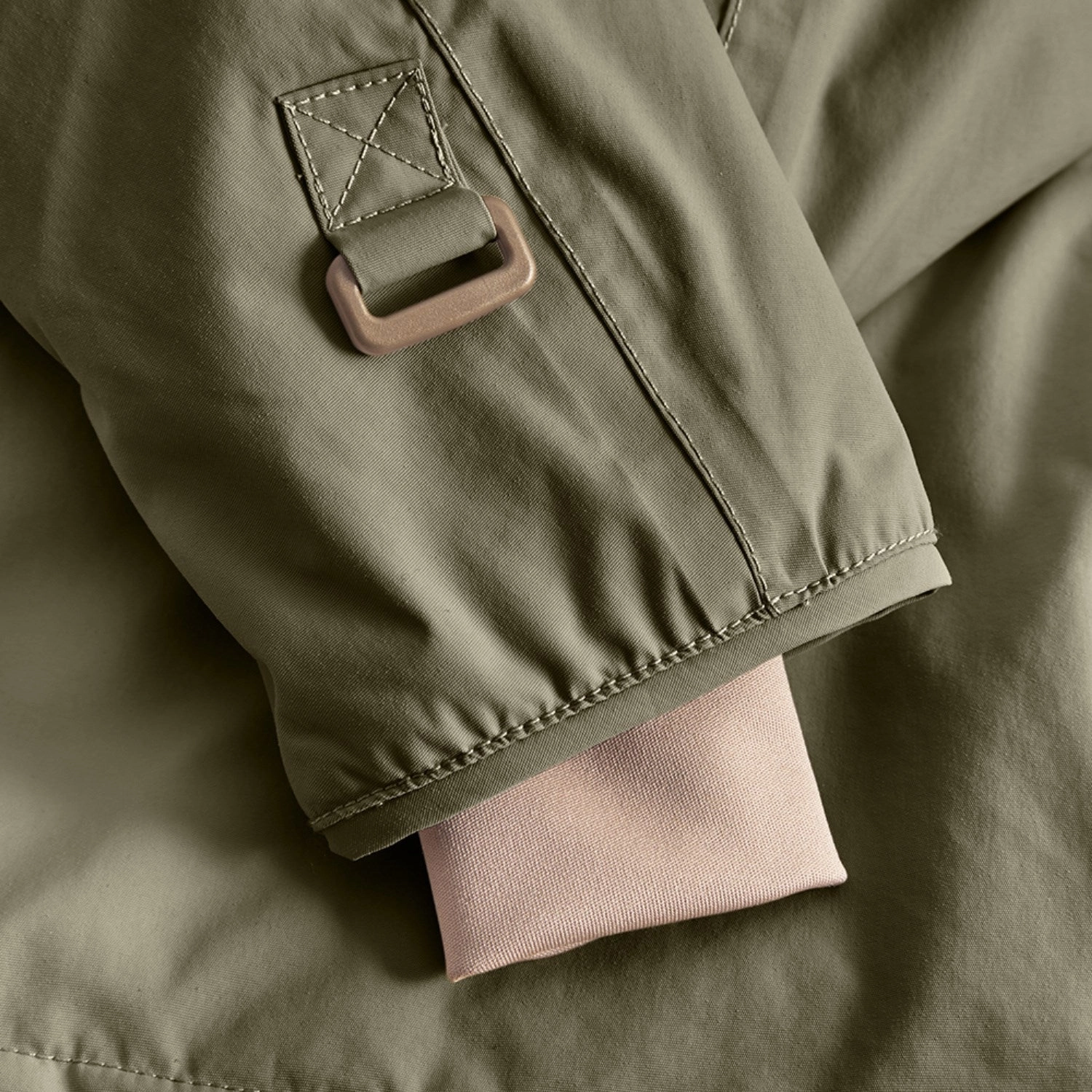 Mini A ture Olive night Wang Fleece Winter Jacket m. Fur StretchFit Silhouette