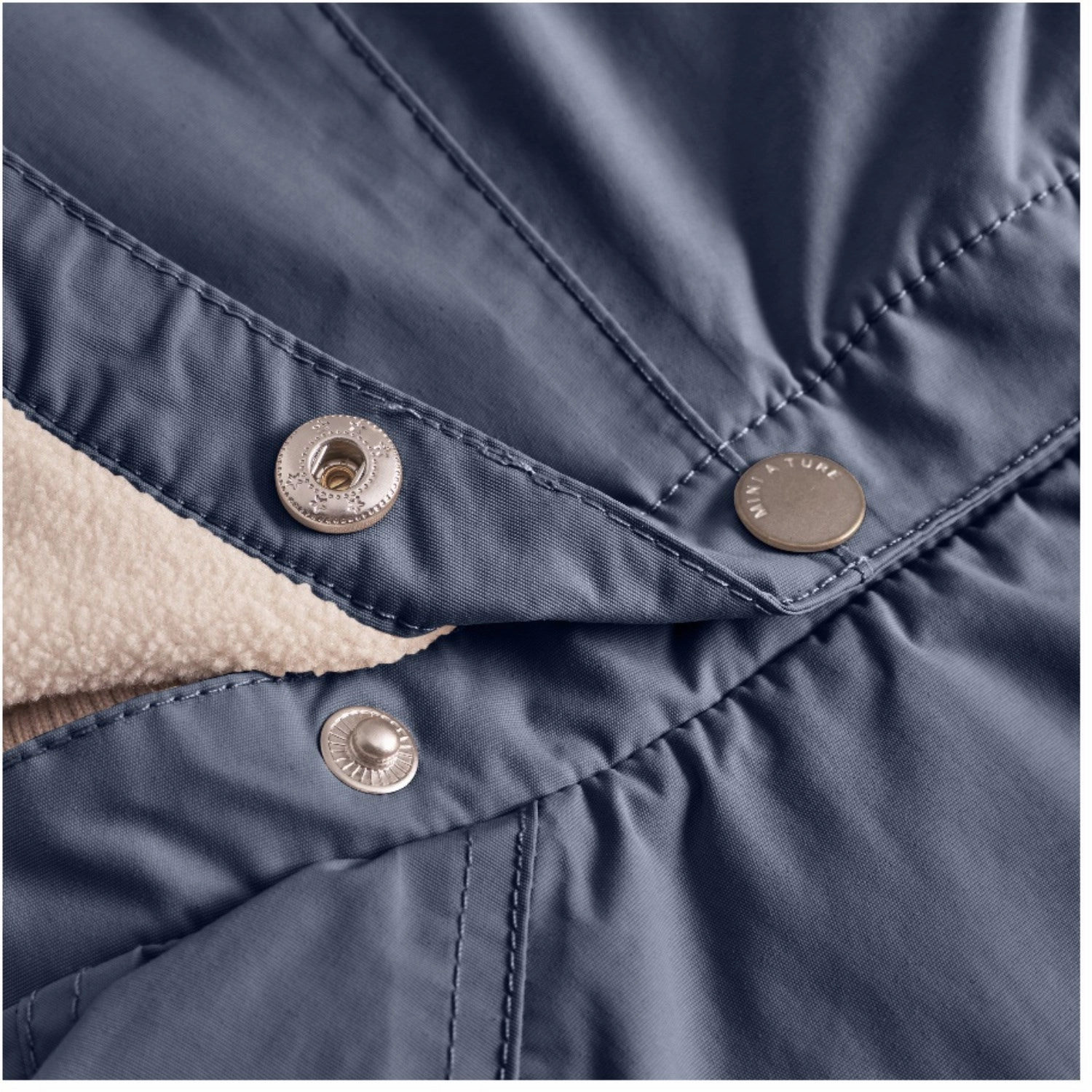 Mini A ture Ombre Blue Wai Fleece Lined Spring Jacket. GRS Stretch Weave Fabric Comfort Fit