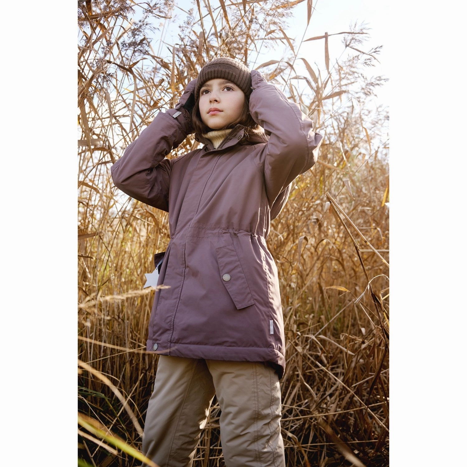 NonBulkyLayering Mid Season Wear Mini A ture Peppercorn Plum Matvikania Fleece Lined Winter Jacket. GRS