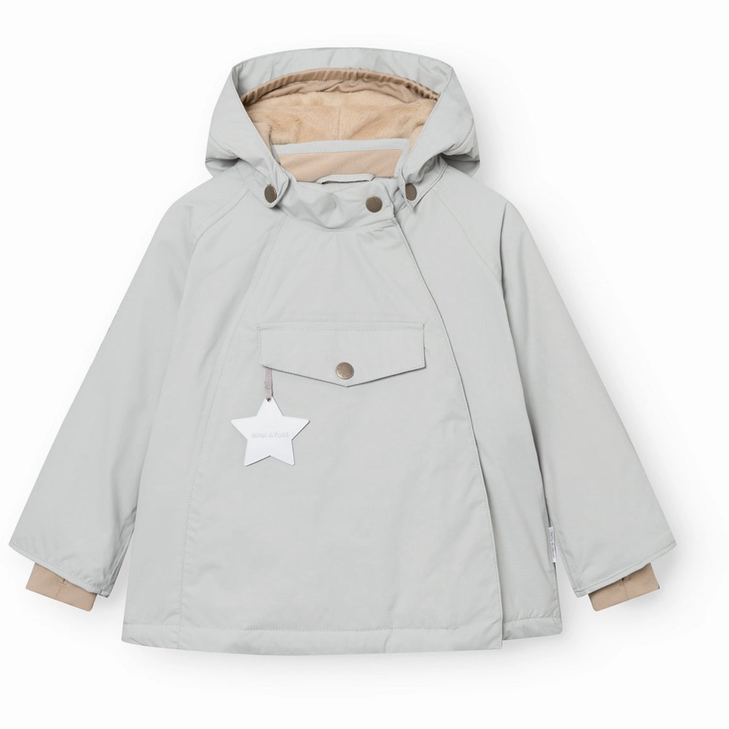 Mini A ture Puritan Grey Matwang Fleece Lined Winter Jacket. GRS Soft Comfort Design