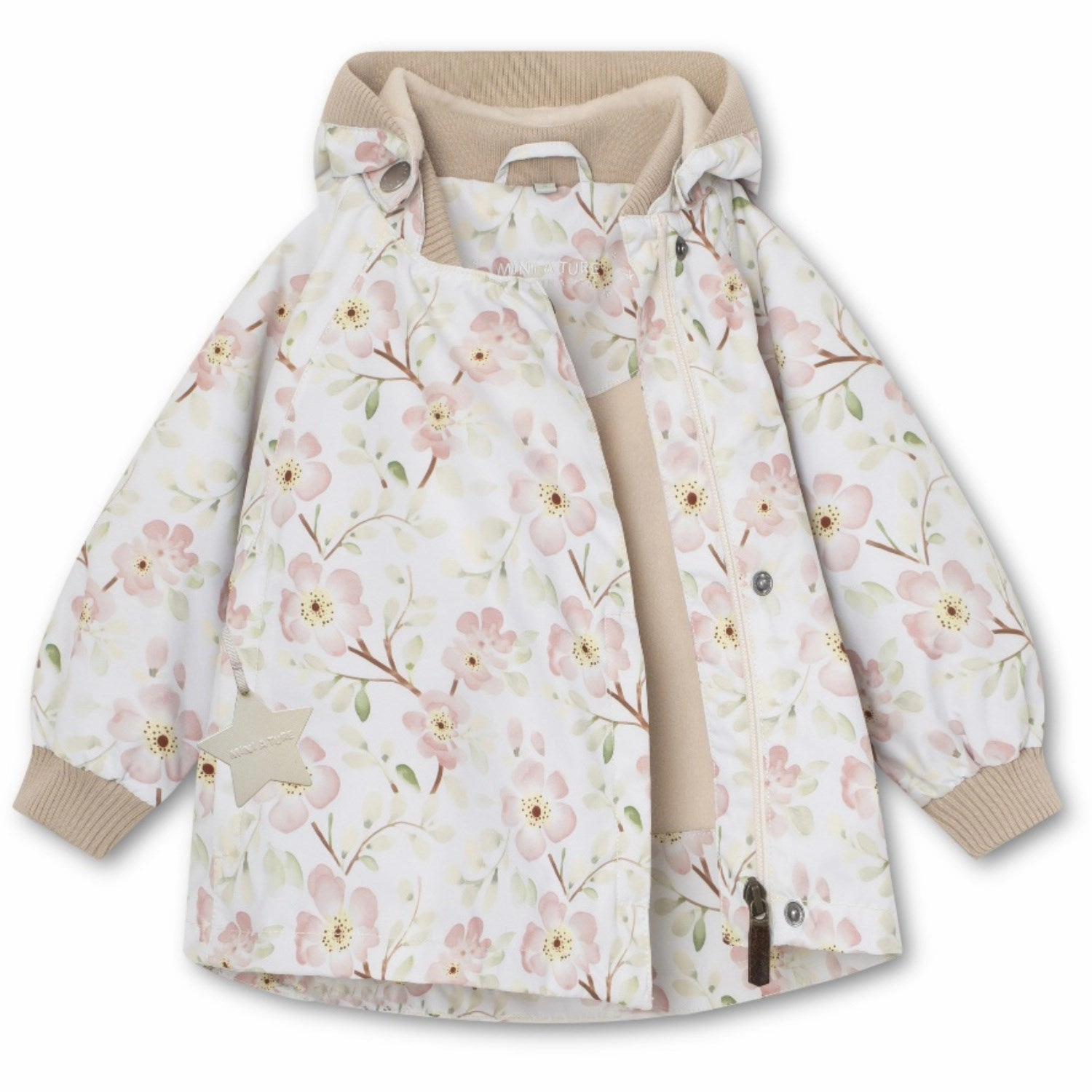 Long Sleeves Mini A ture Sakura Spring Wiami Fleece Lined Printed Spring Jacket. GRS