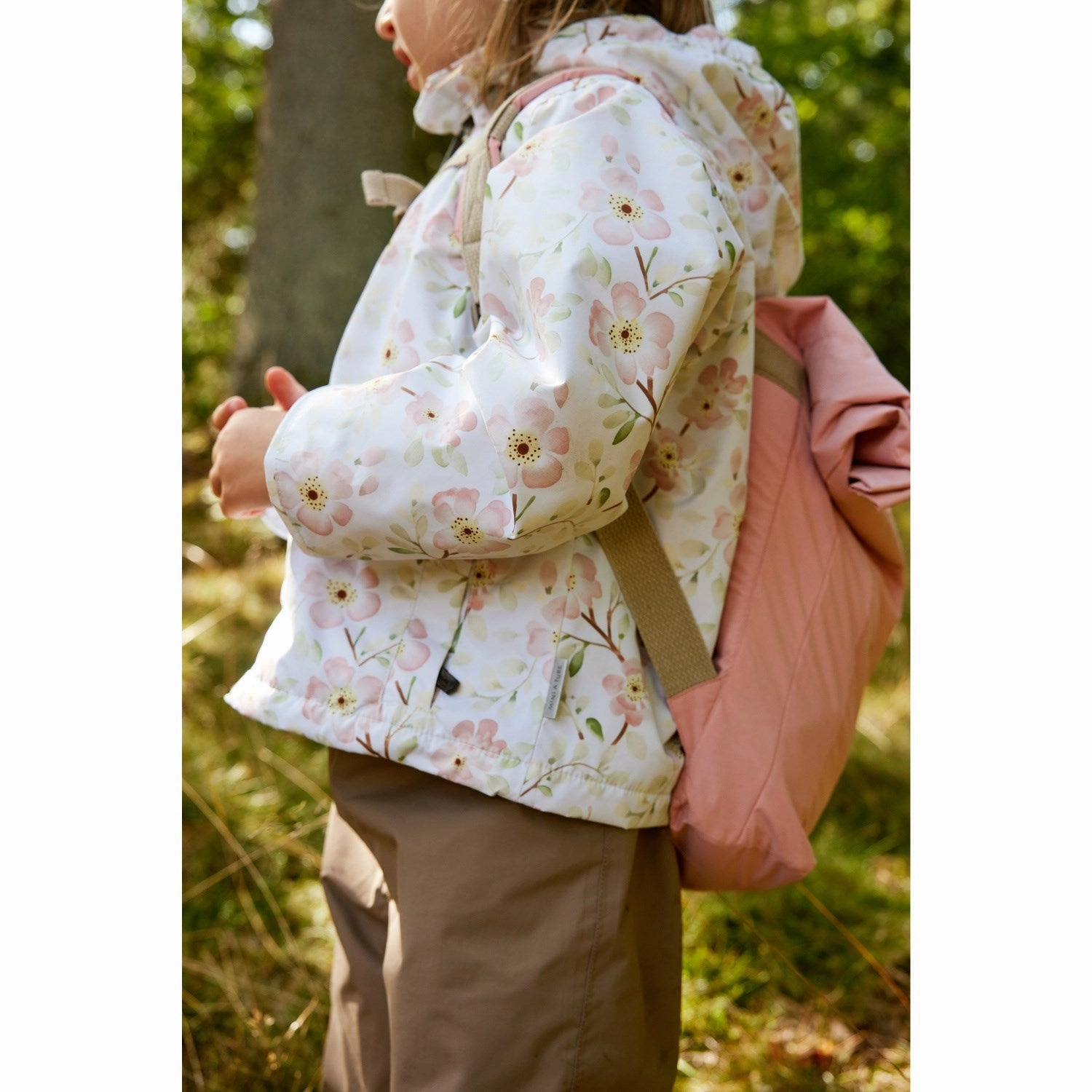 Mini A ture Sakura Spring Wiami Fleece Lined Printed Spring Jacket. GRS Heat Tech Fabric