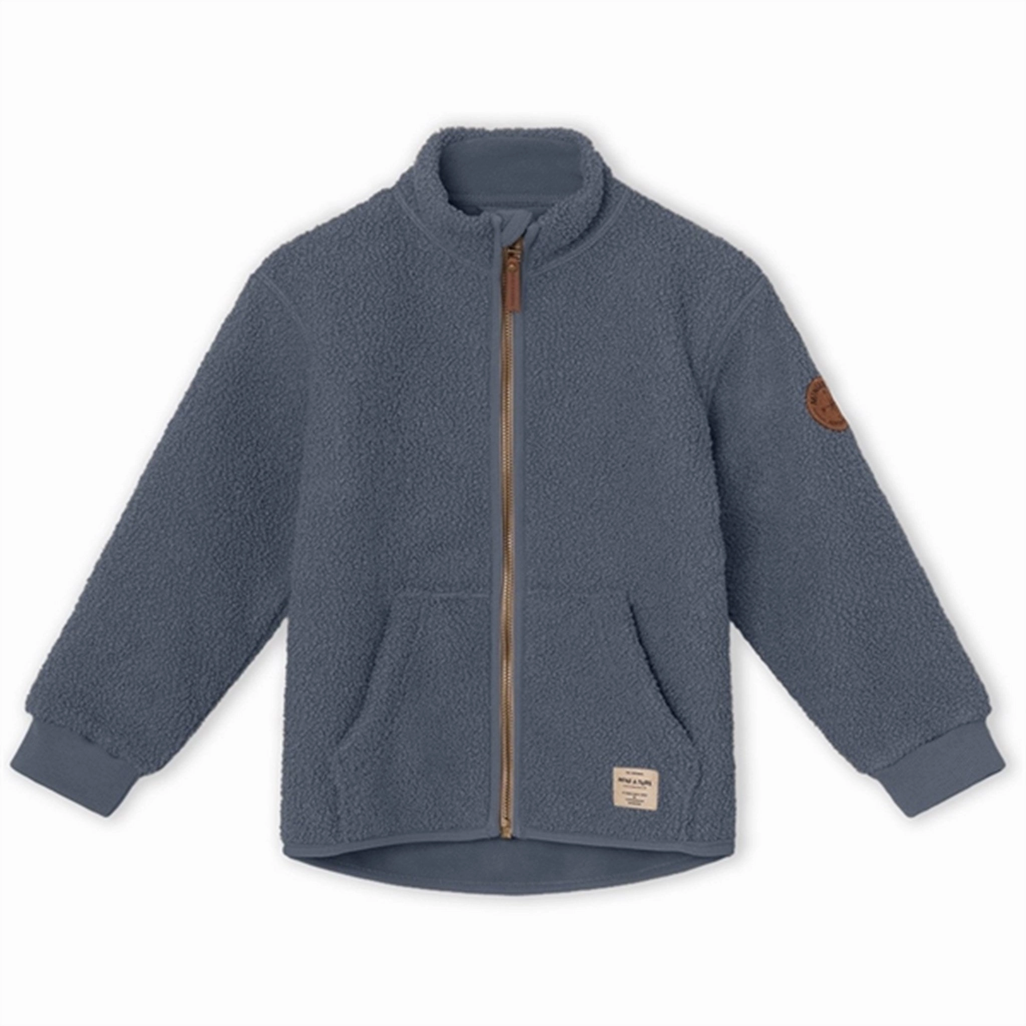 MINI A TURE Saleh Teddy Fleece Jacket Ombre Blue Button Closure Shock Absorbent Padding