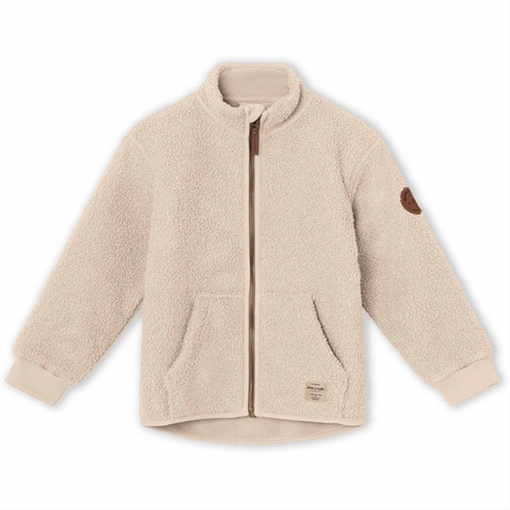 MINI A TURE Saleh Teddy Fleece Jacket Sand Dollar Ripstop Reinforcement