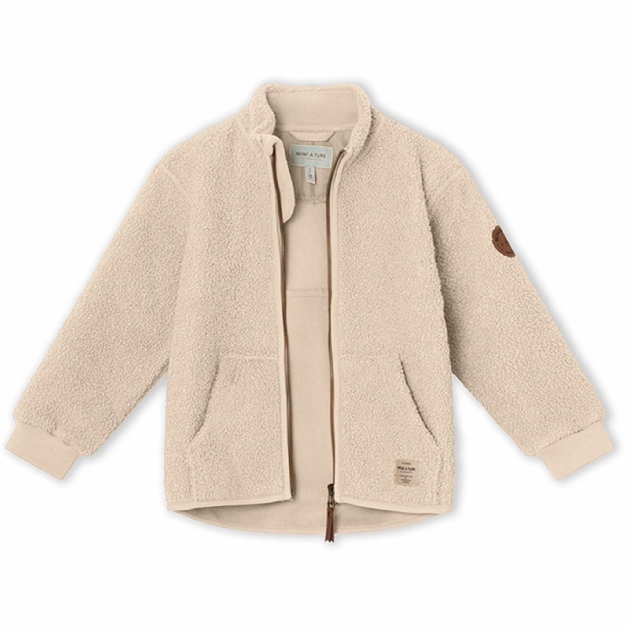 MINI A TURE Saleh Teddy Fleece Jacket Sand Dollar Commuter Friendly Look