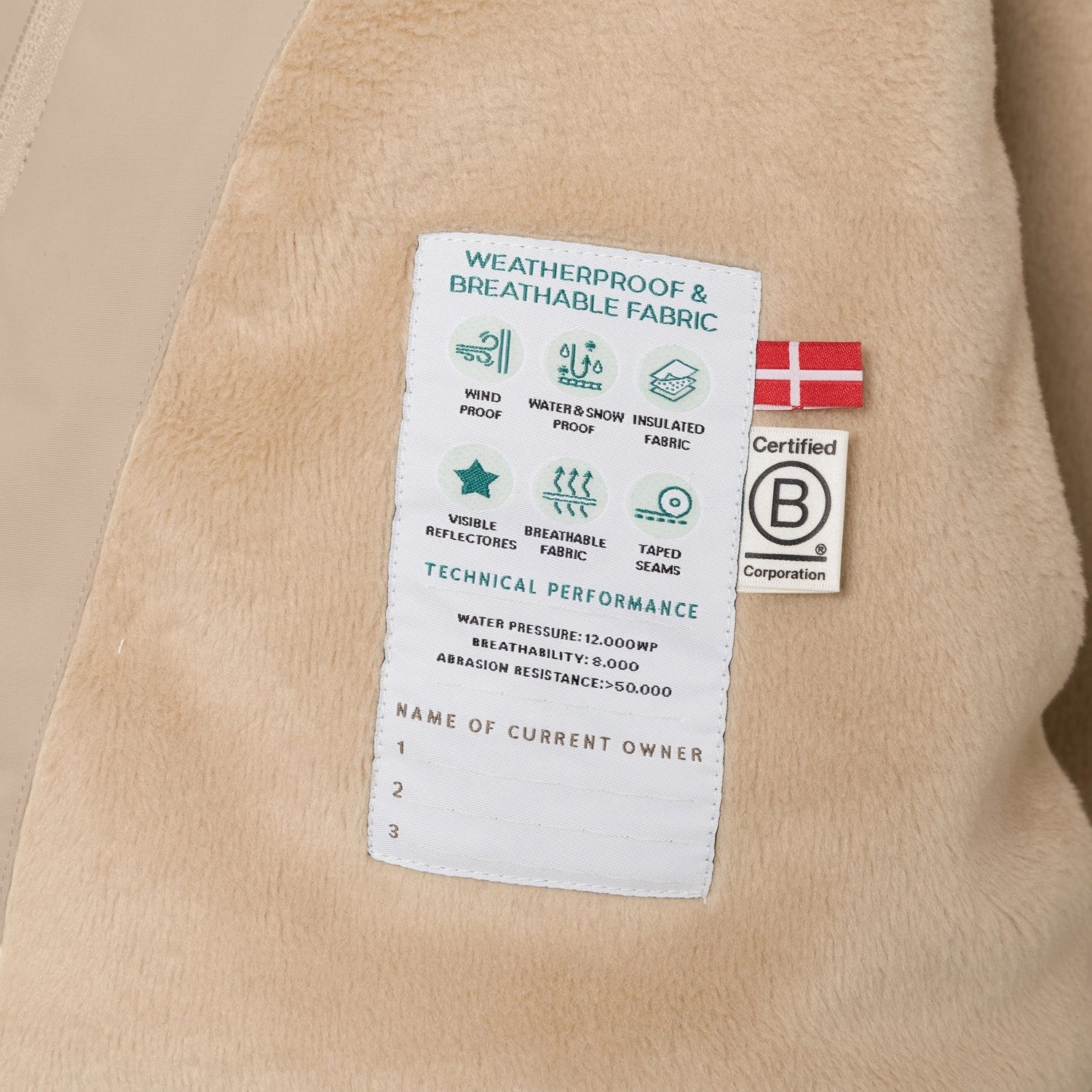 Durable Water Repellent Foldable Storage Mini A ture Savannah Tan Matwang Fleece Lined Winter Jacket Fur. GRS