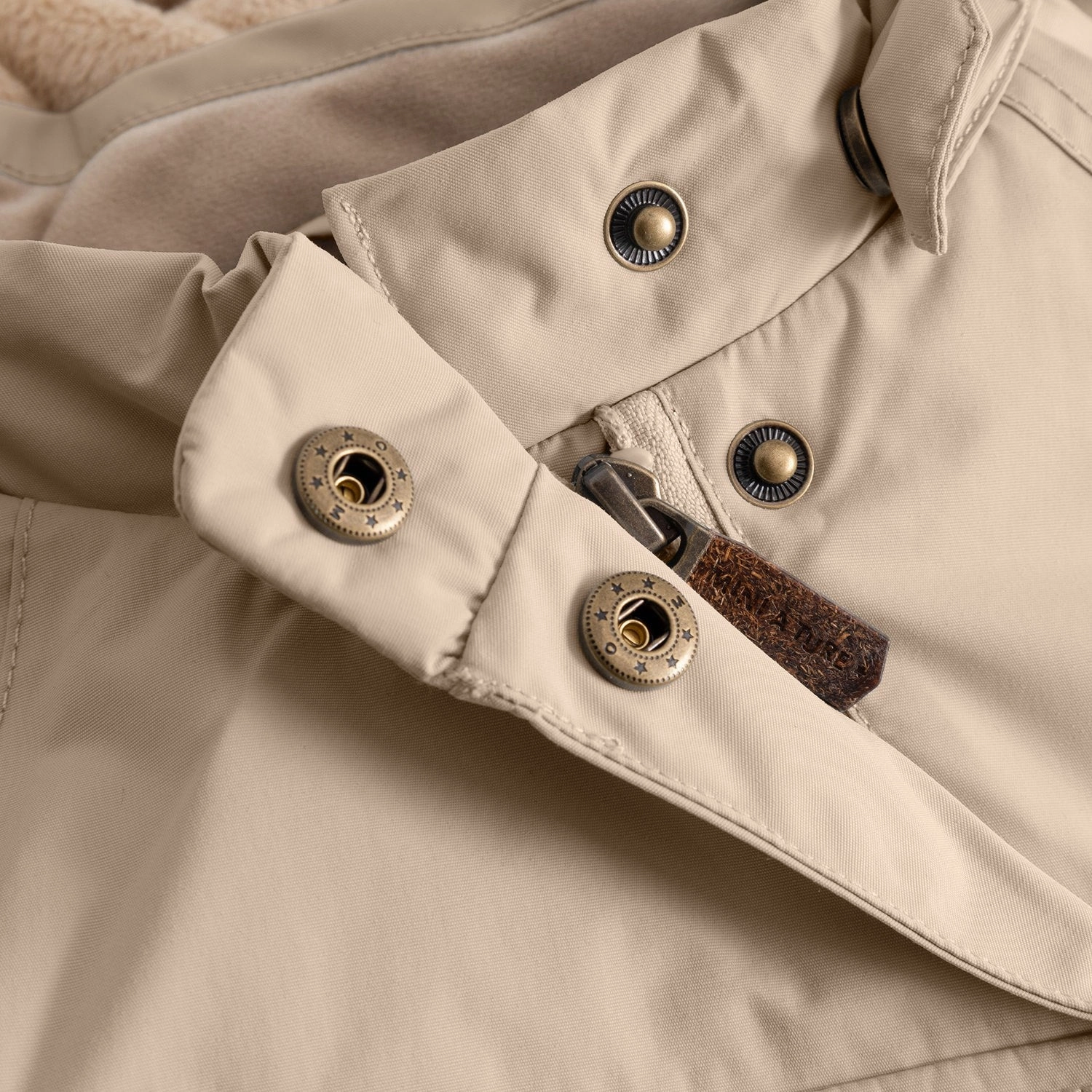 Mini A ture Savannah Tan Matwang Fleece Lined Winter Jacket. GRS Street Fashion Snag Free Zipper Technology