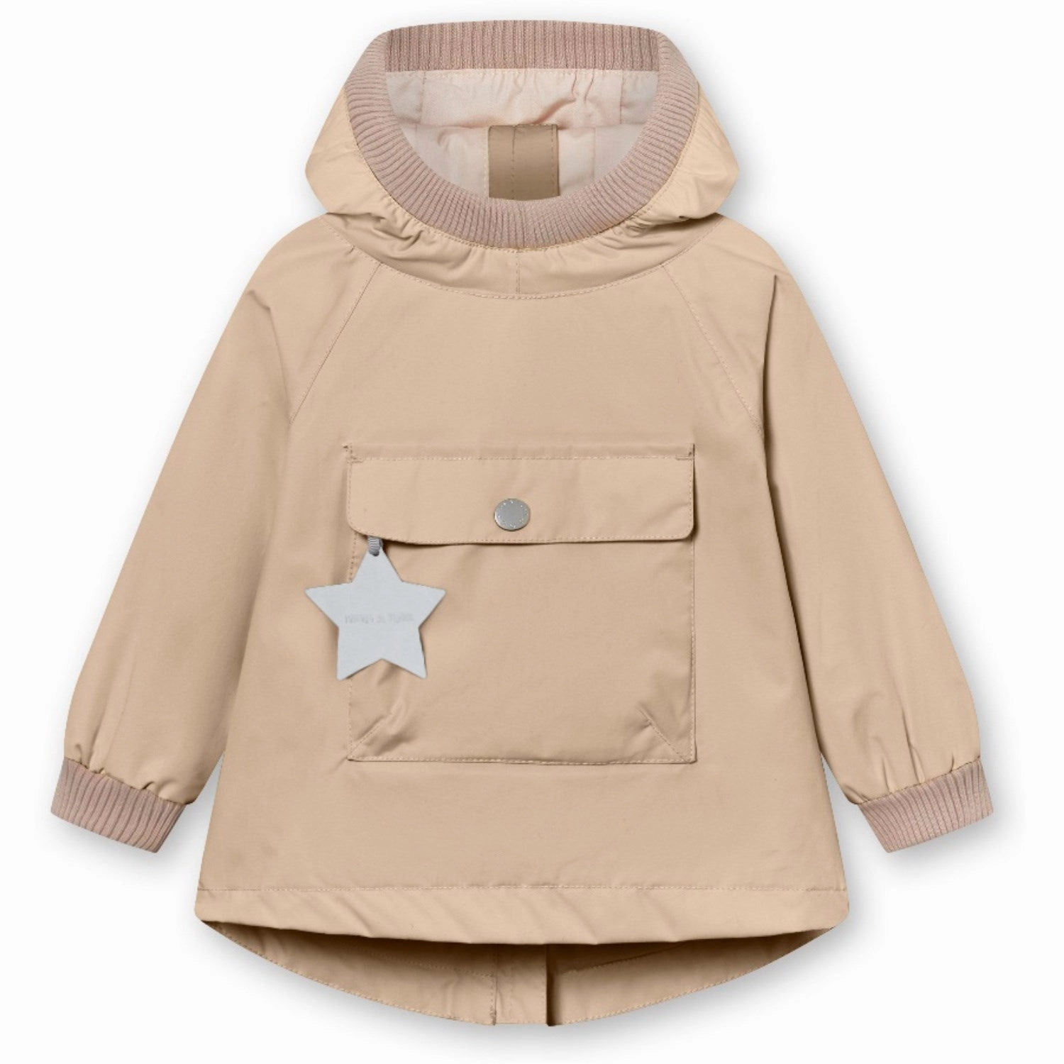 Mini A ture Sesame Babyvito Spring Anorak. GRS stain resistant coating Layered Neckline