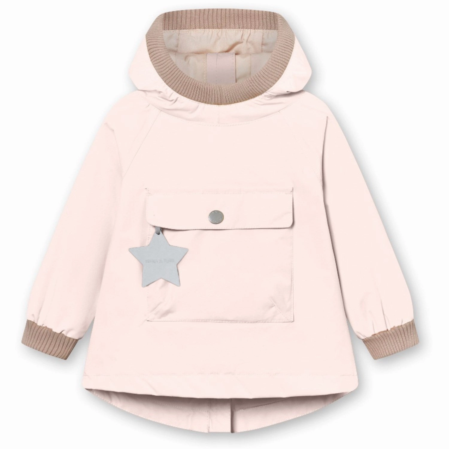 City Style Noise Reducing Fabric Mini A ture Silver Peony Babyvito Spring Anorak. GRS