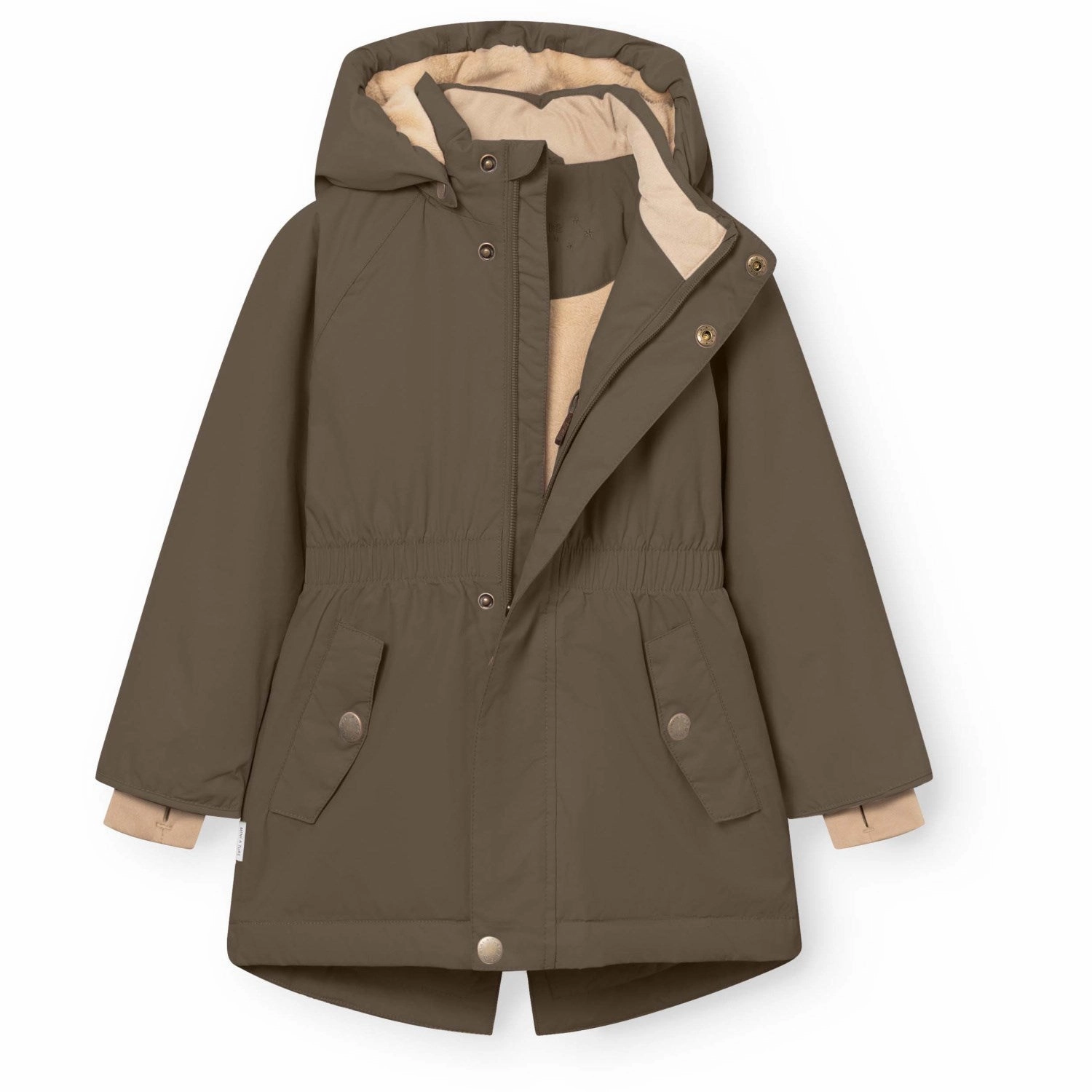 QuickAccessPockets Weatherproof Zipper Mini A ture Tarmac Green Matvikania Fleece Lined Winter Jacket. GRS
