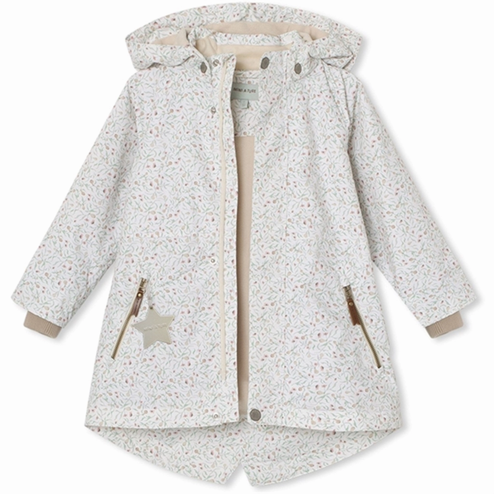 MINI A TURE Vikaya Spring Jacket w/Fleece Lining Rose Dragonfly Neutral Street Style