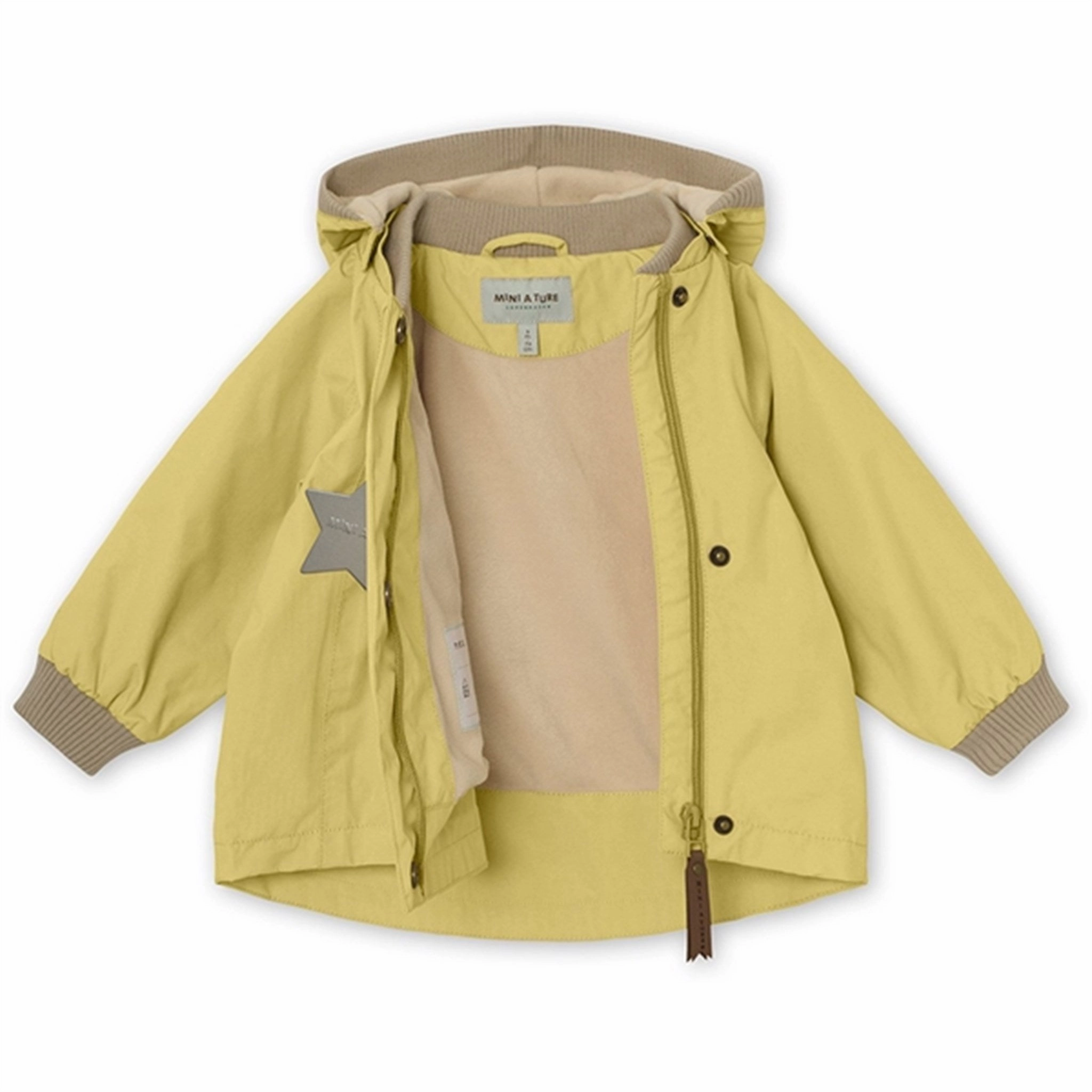 MINI A TURE Wai Spring Jacket w/Fleece Lining Dusky Citron Hypoallergenic Fibers Relaxed Layers