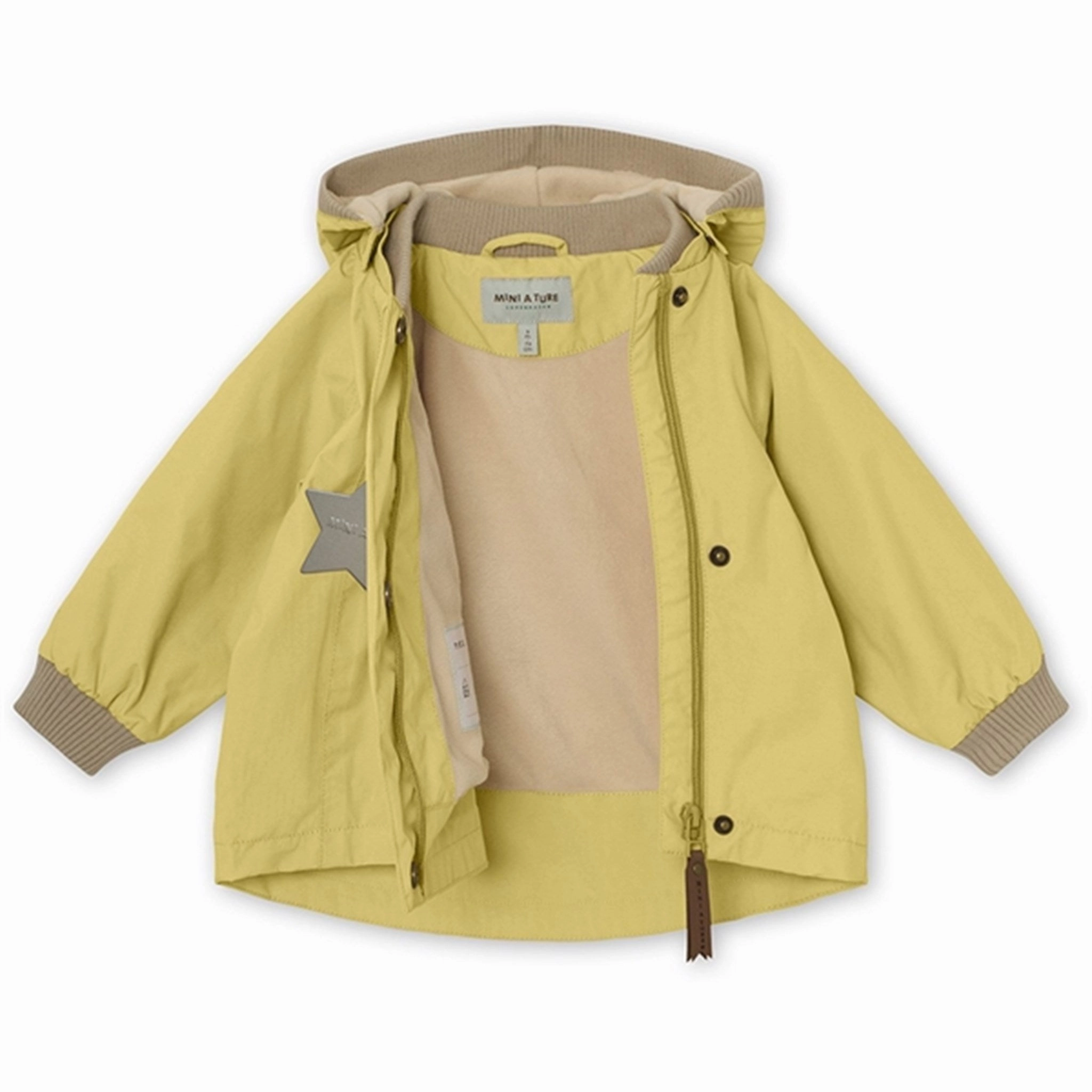 MINI A TURE Wai Spring Jacket w/Fleece Lining Dusky Citron Compact Fit Look