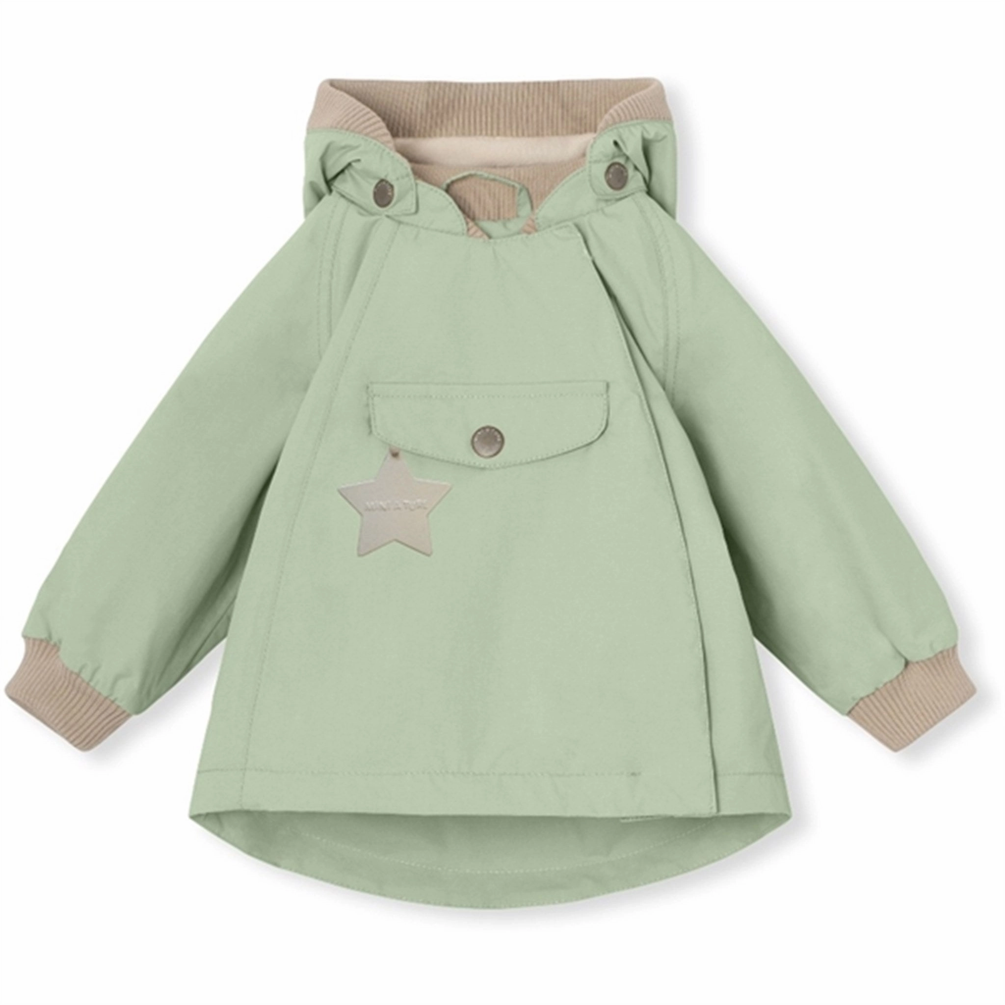 Urban Outdoor Look MINI A TURE WAI Spring Jacket w/Fleece Lining Dusty Light Green