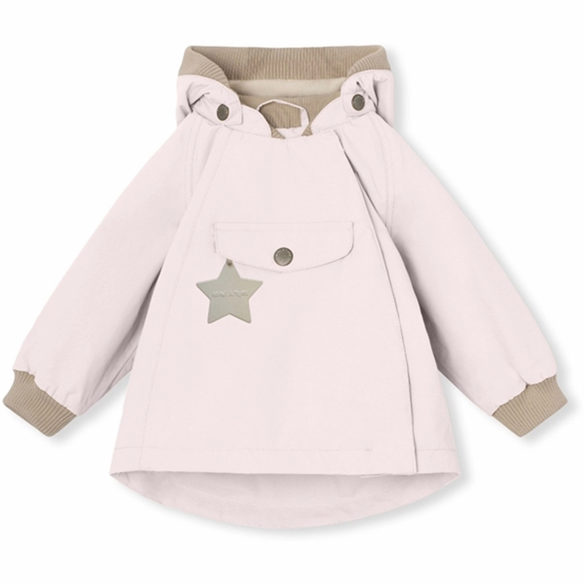 Cotton Twill MINI A TURE WAI Spring Jacket w/Fleece Lining Mauve Chalk