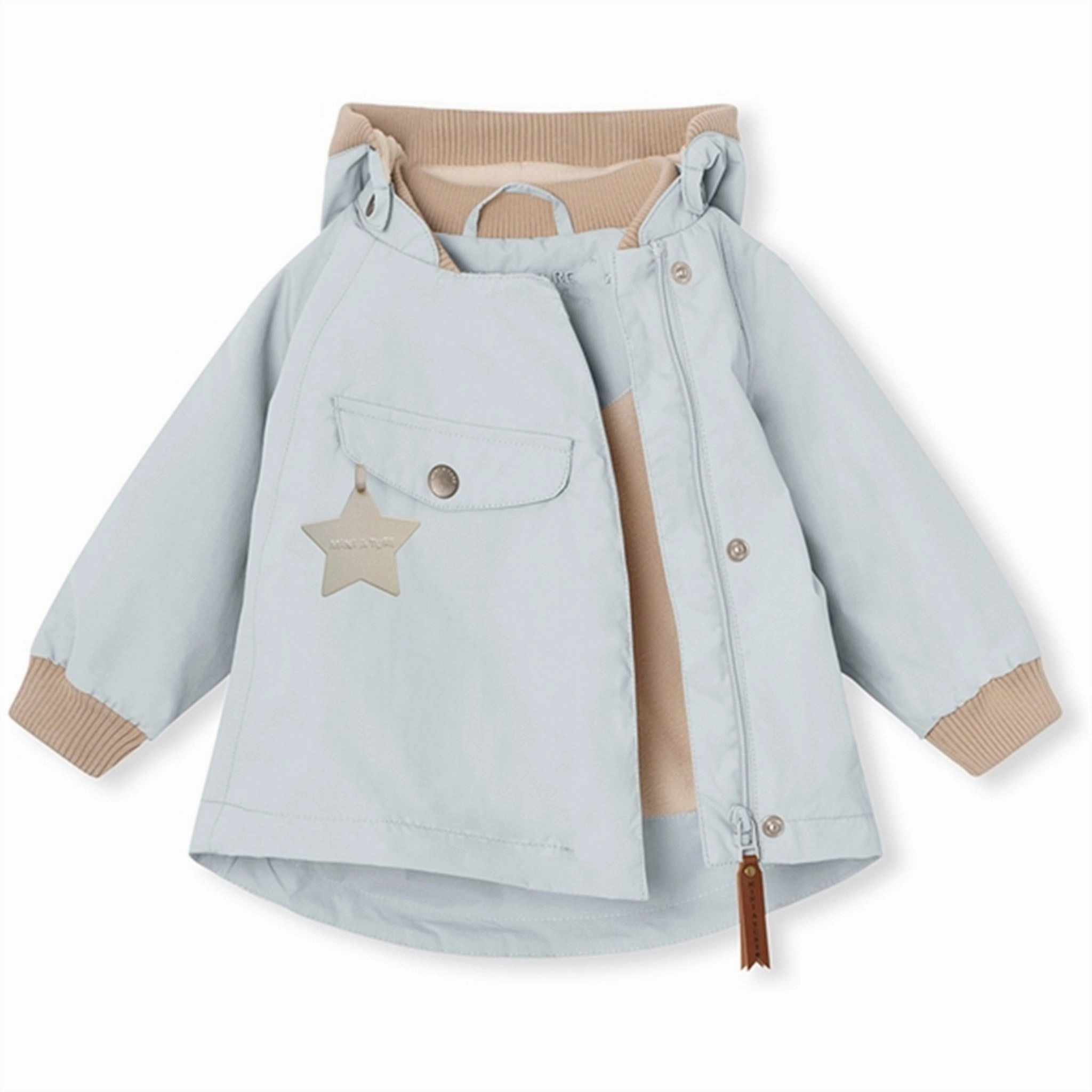 MINI A TURE WAI Spring Jacket w/Fleece Lining Pearl Blue Evening Out