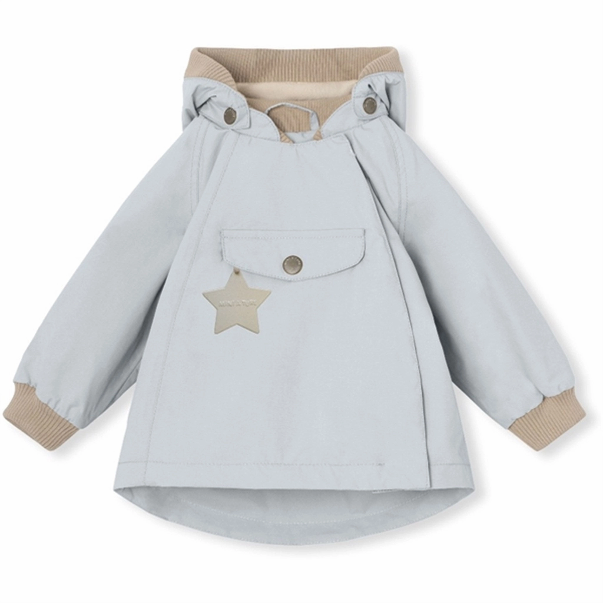 Non Bulky Insulation Tech MINI A TURE WAI Spring Jacket w/Fleece Lining Pearl Blue