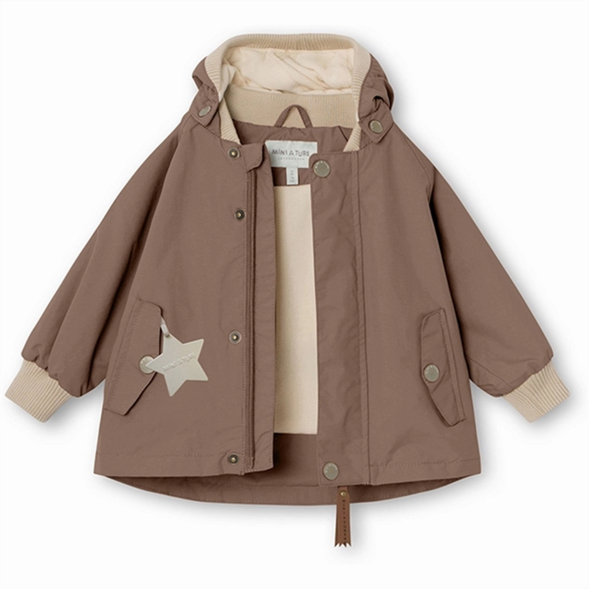 AdjustableCuffs MINI A TURE Wally Spring Jacket w/Fleece Lining Brownie