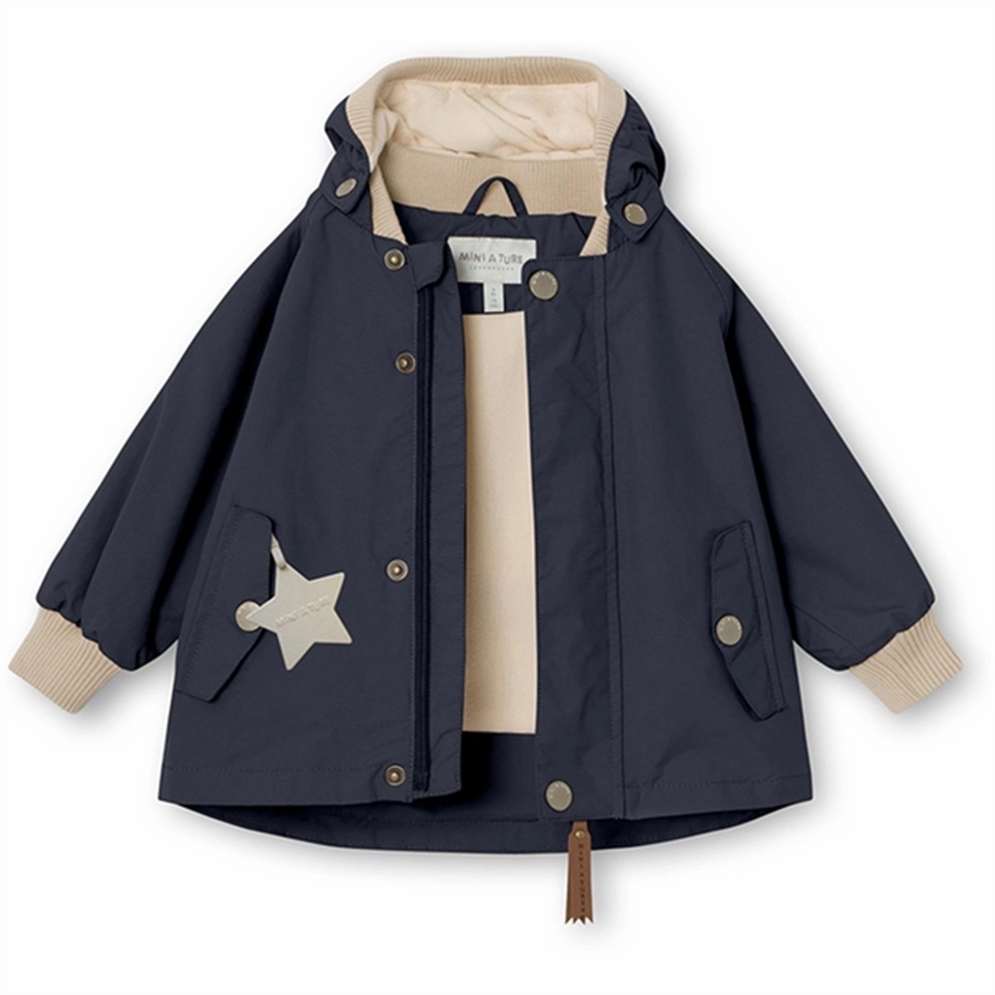 Fringe Detail Outdoor Ready MINI A TURE Wally Spring Jacket w/Fleece Lining Ombre Blue